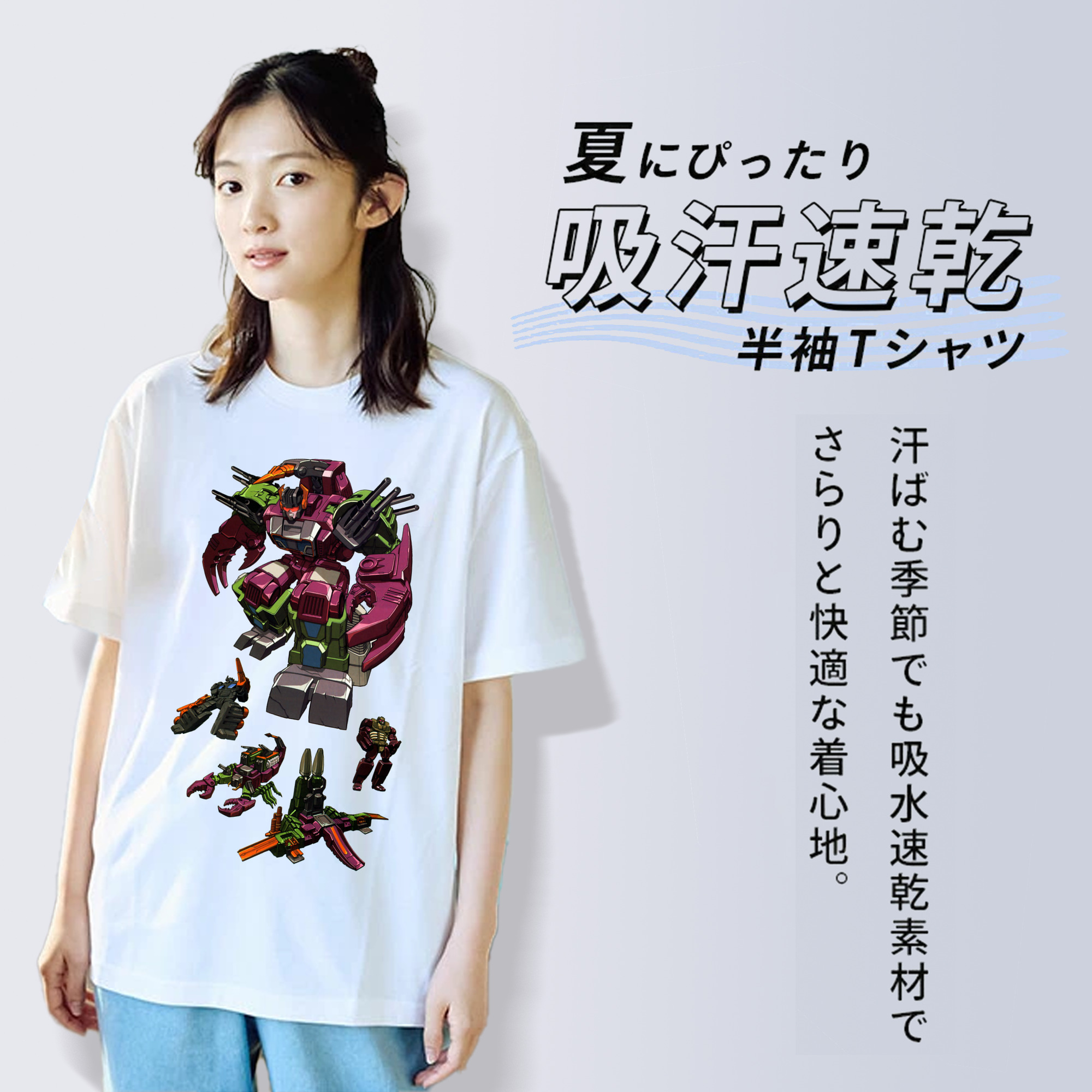  レディースカジュアルプリントTシャツ（綿100％）