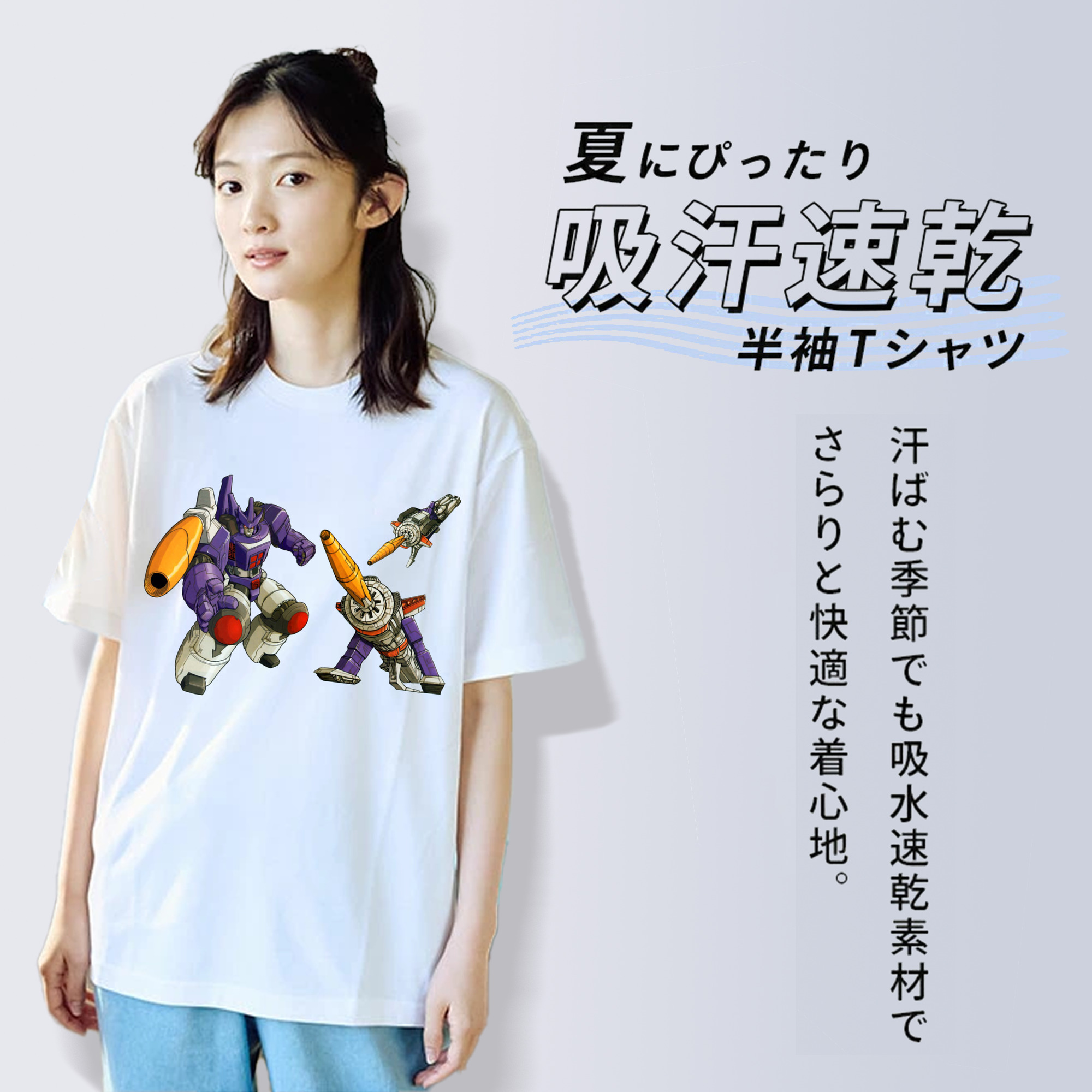  レディースカジュアルプリントTシャツ（綿100％）
