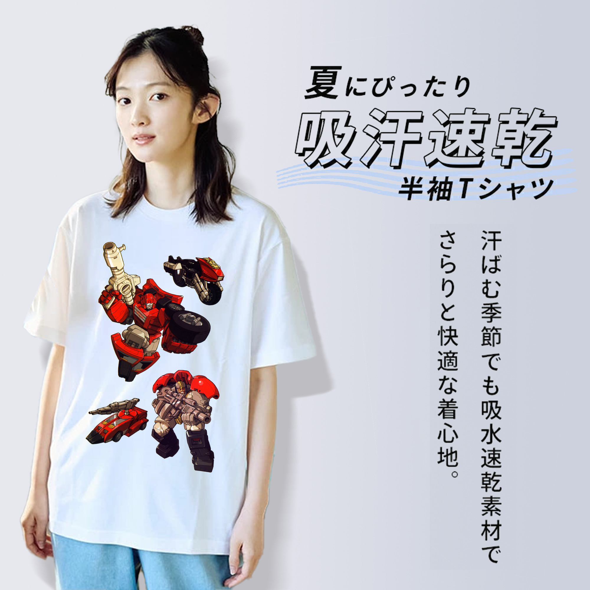  レディースカジュアルプリントTシャツ（綿100％）