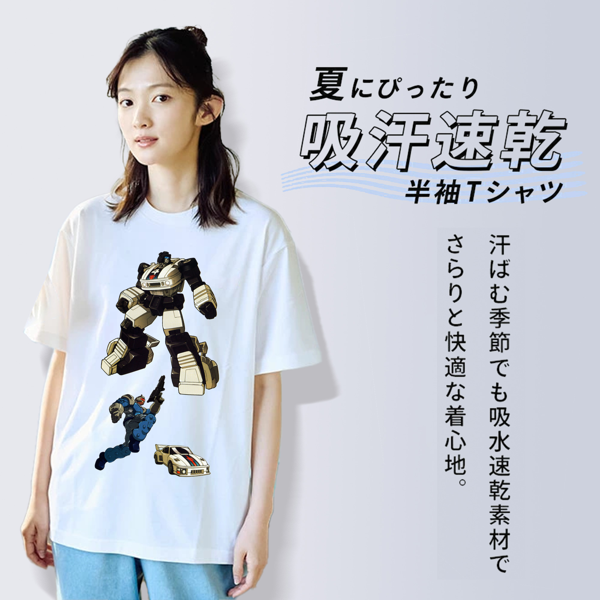  レディースカジュアルプリントTシャツ（綿100％）
