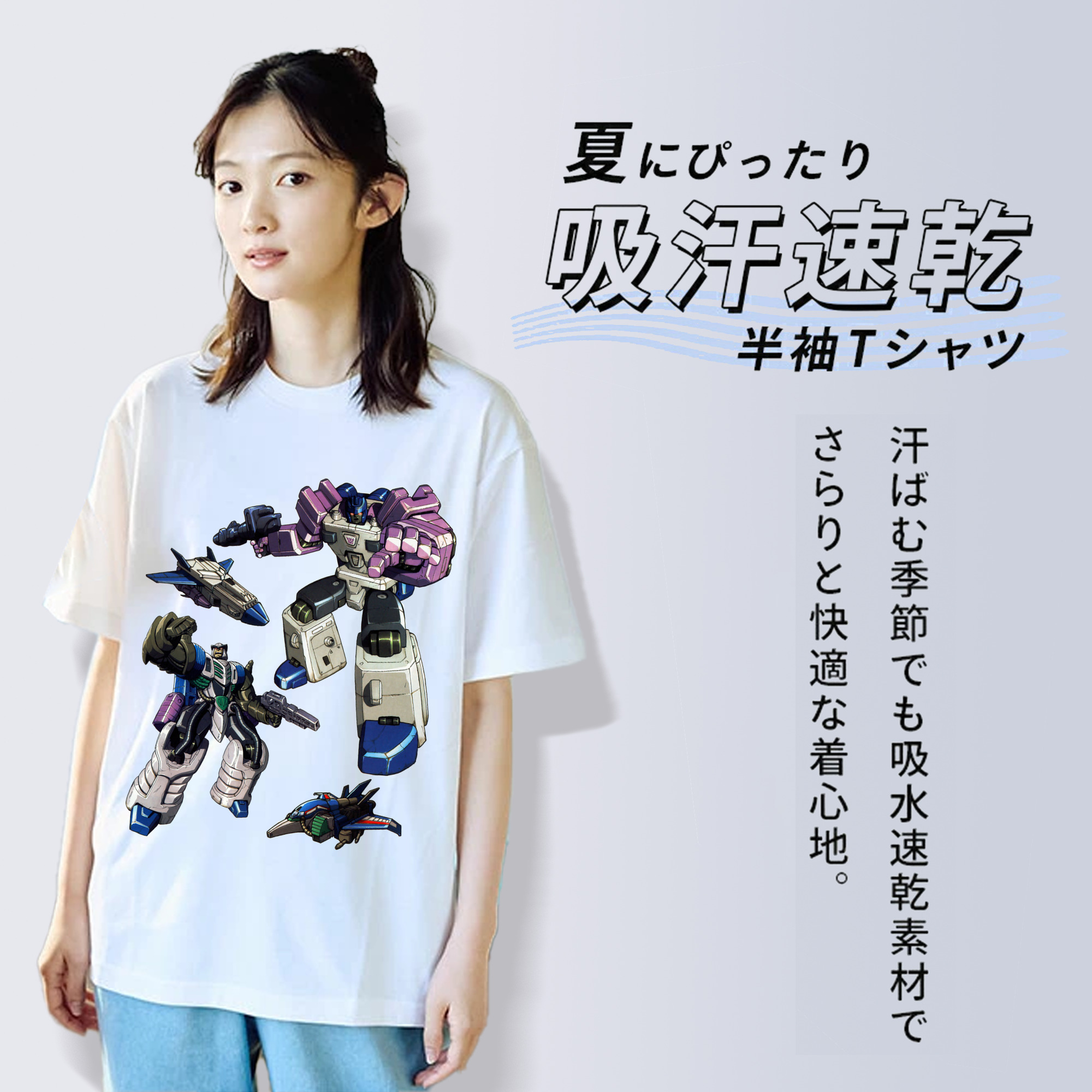  レディースカジュアルプリントTシャツ（綿100％）