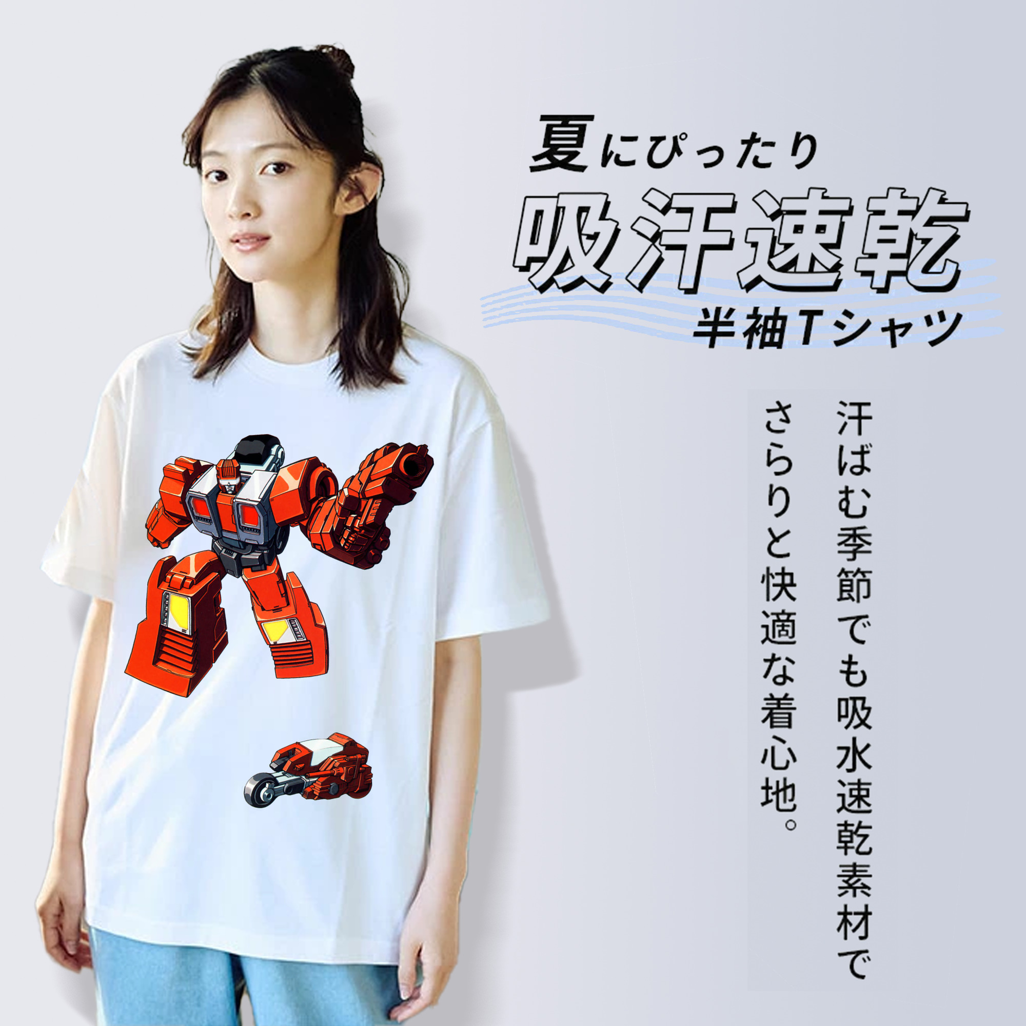  レディースカジュアルプリントTシャツ（綿100％）