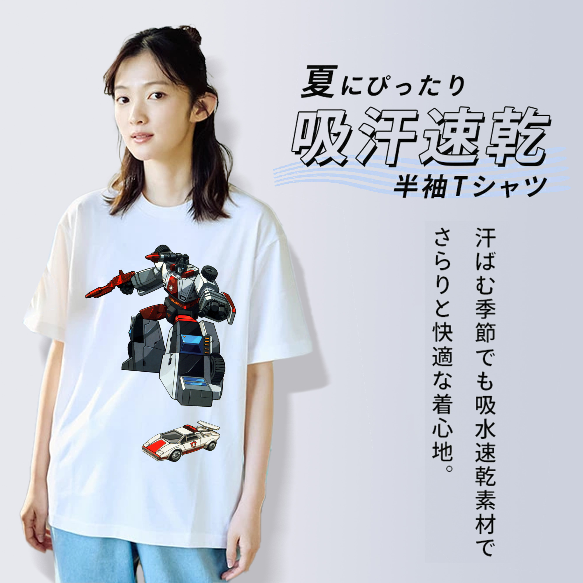  レディースカジュアルプリントTシャツ（綿100％）