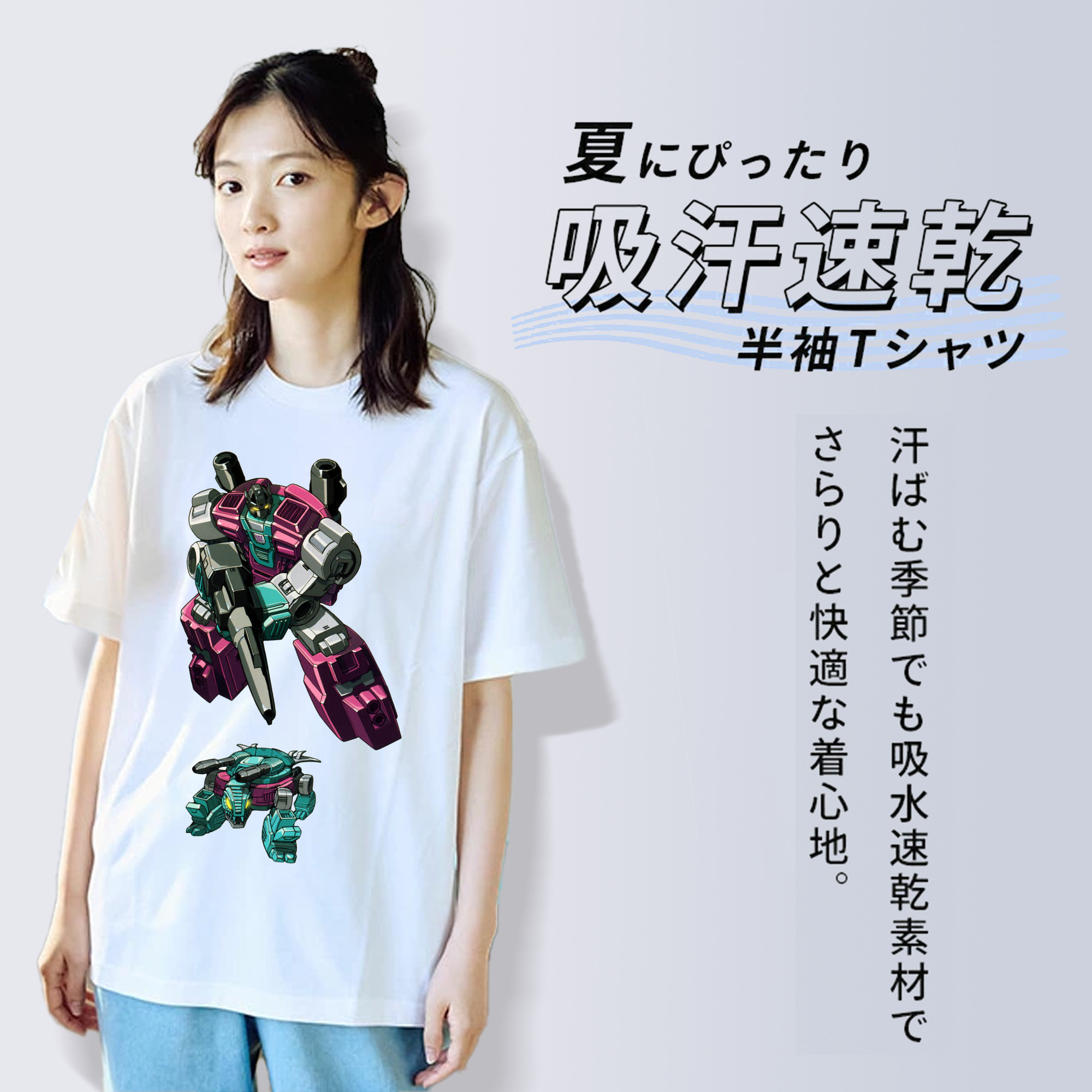  レディースカジュアルプリントTシャツ（綿100％）