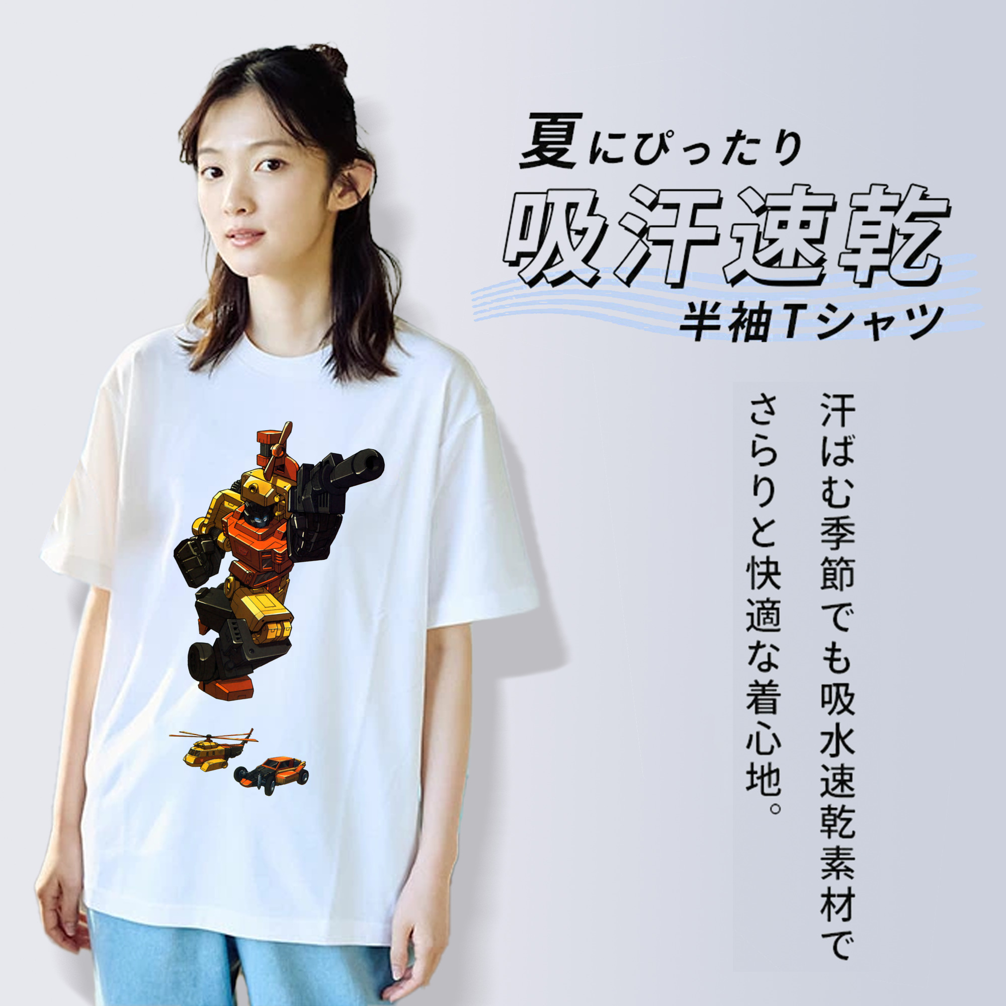  レディースカジュアルプリントTシャツ（綿100％）