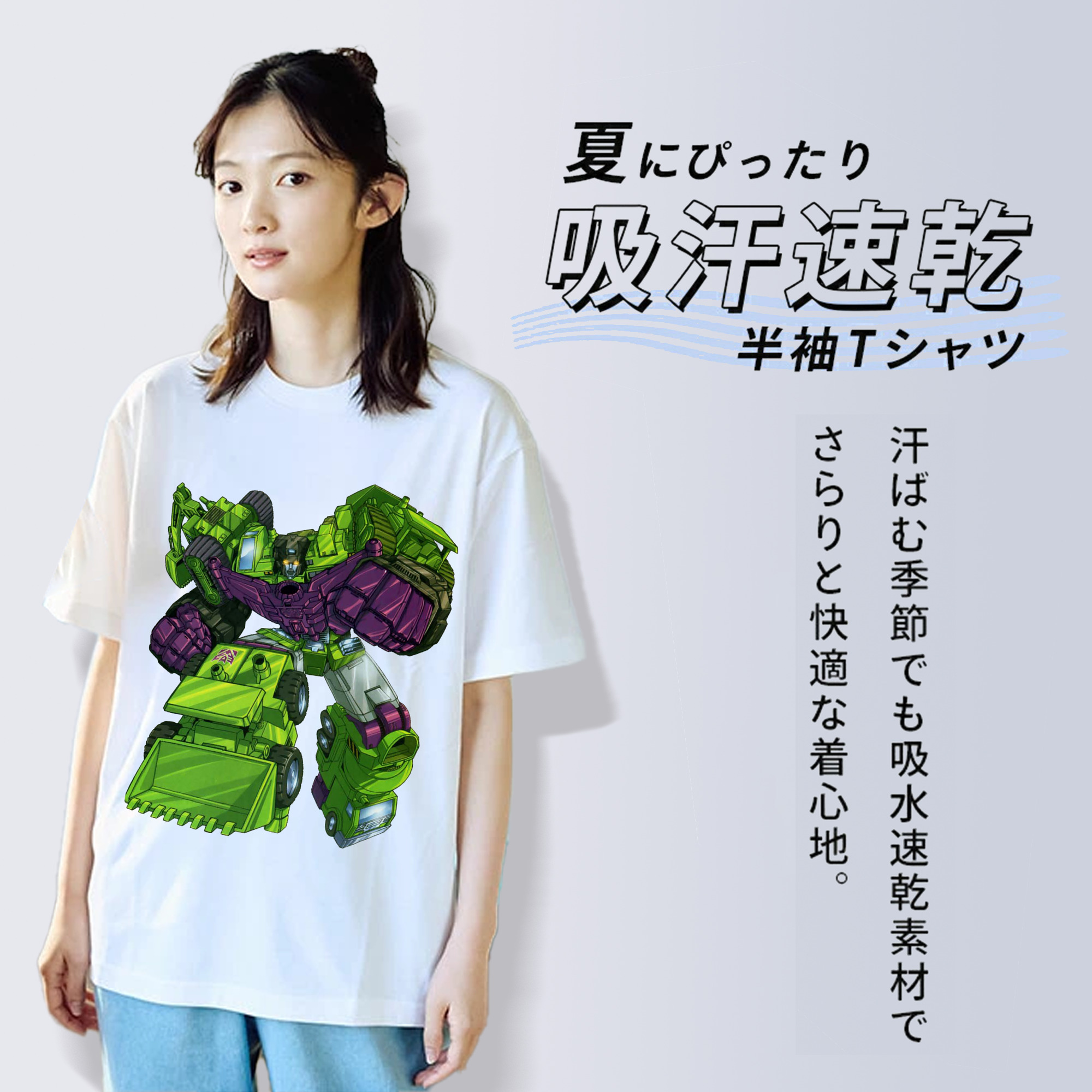  レディースカジュアルプリントTシャツ（綿100％）