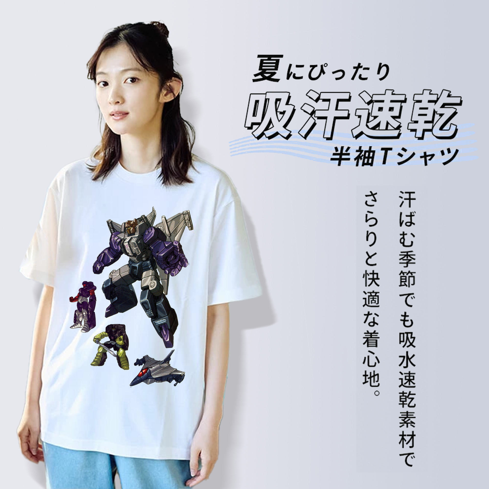  レディースカジュアルプリントTシャツ（綿100％）