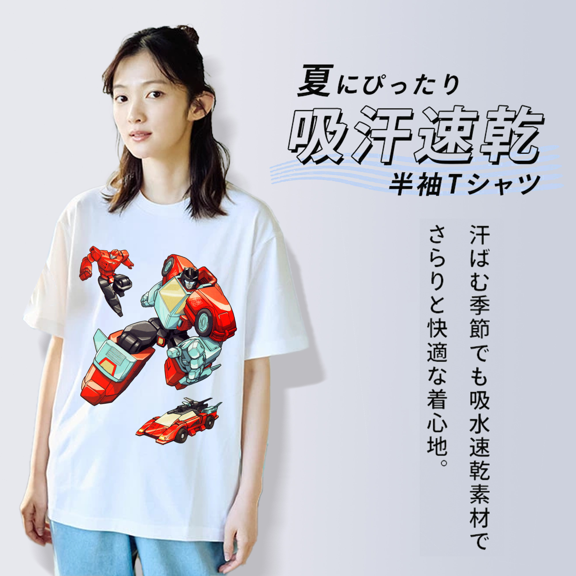  レディースカジュアルプリントTシャツ（綿100％）