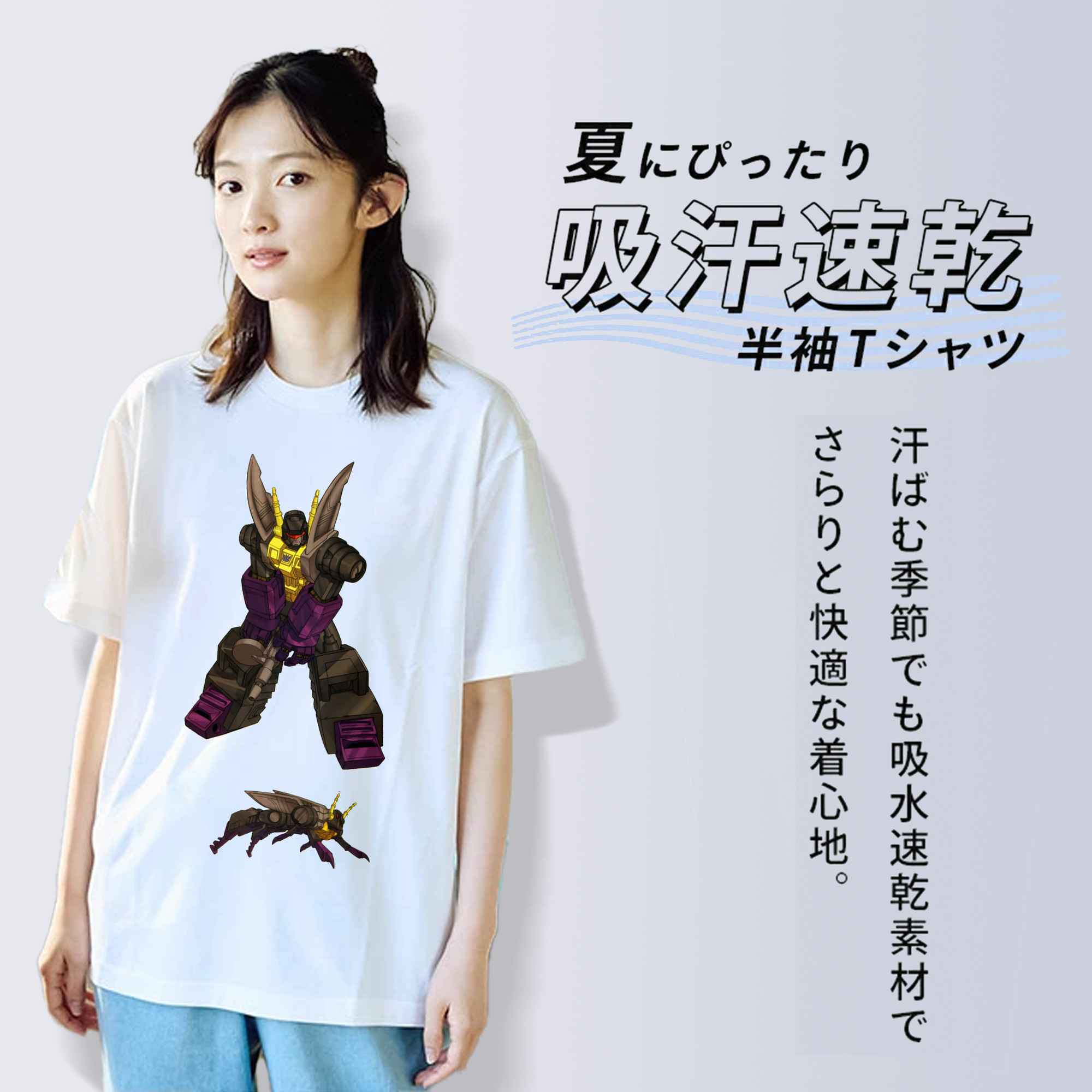  レディースカジュアルプリントTシャツ（綿100％）