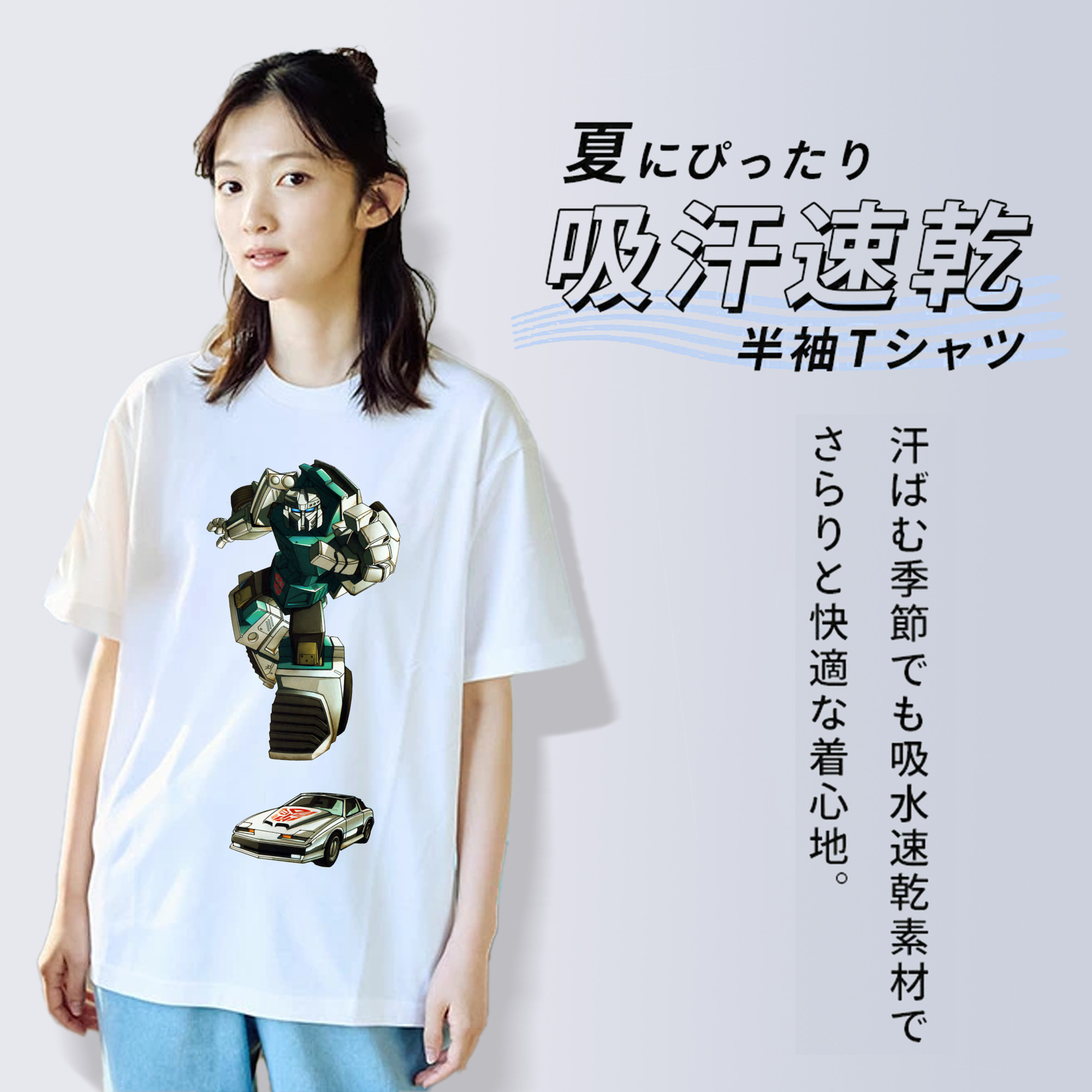  レディースカジュアルプリントTシャツ（綿100％）