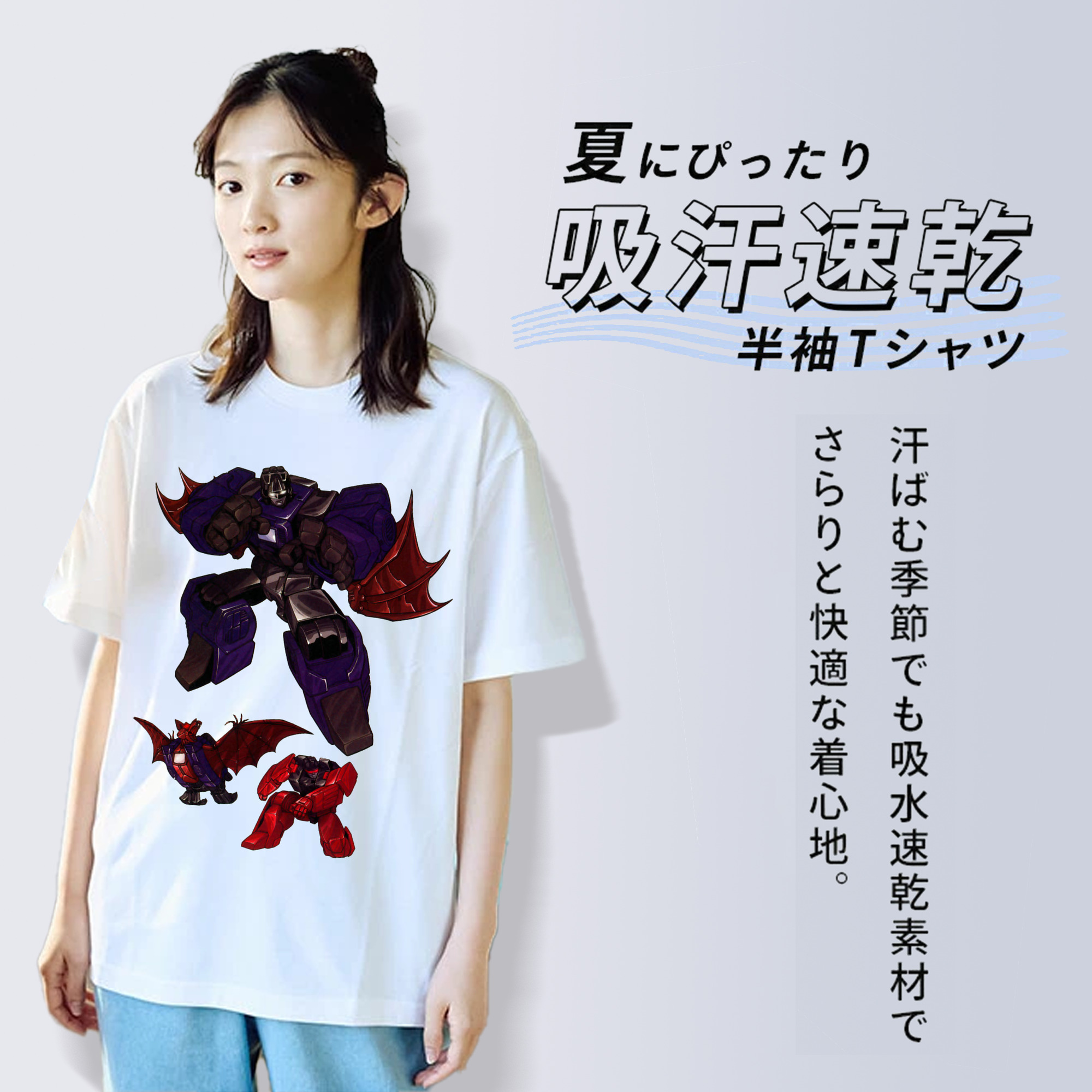  レディースカジュアルプリントTシャツ（綿100％）