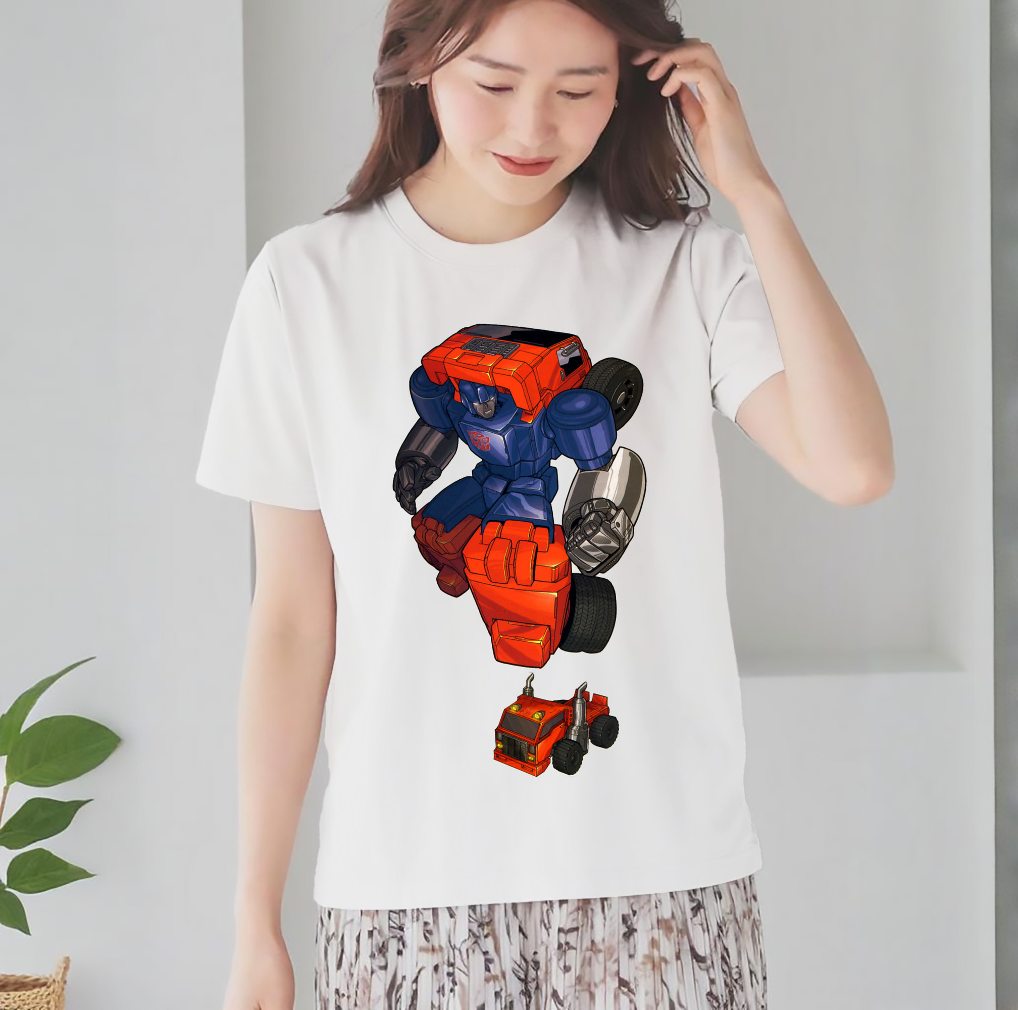  レディースカジュアルプリントTシャツ（綿100％）