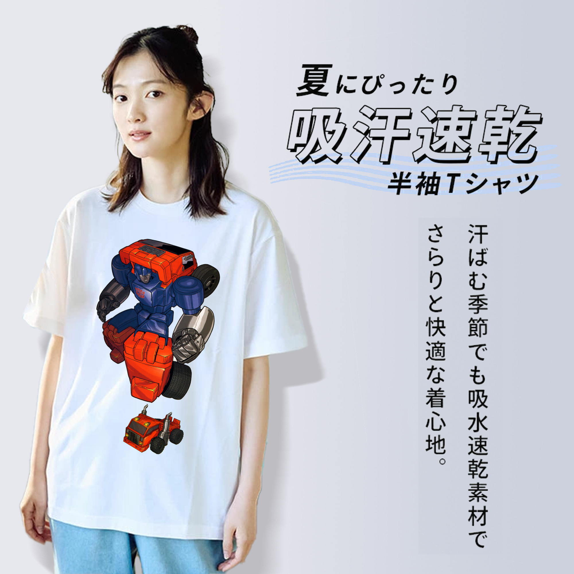  レディースカジュアルプリントTシャツ（綿100％）