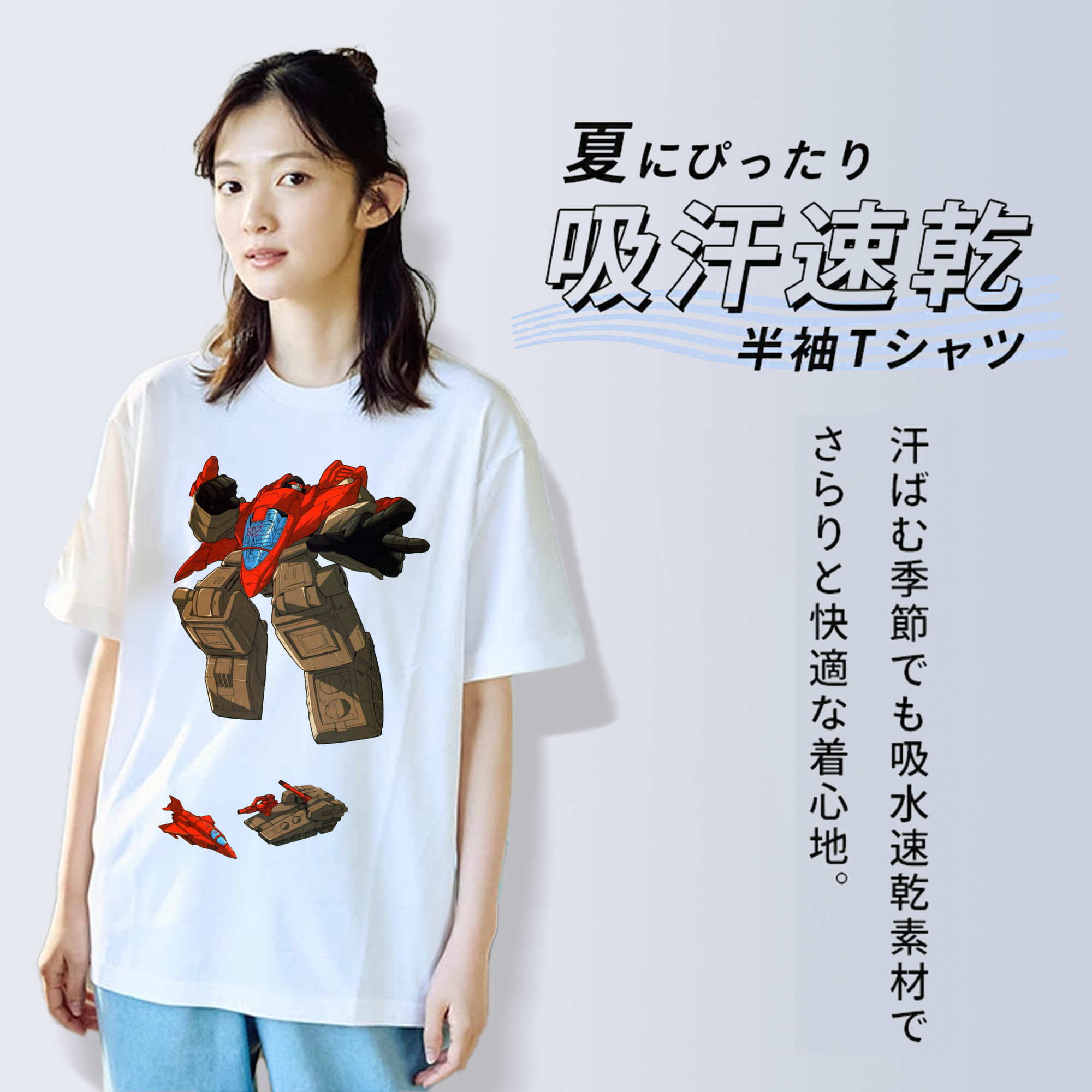  レディースカジュアルプリントTシャツ（綿100％）