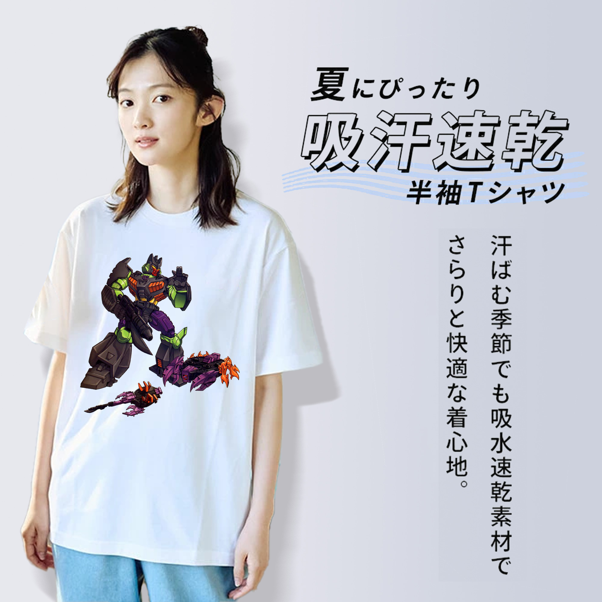  レディースカジュアルプリントTシャツ（綿100％）