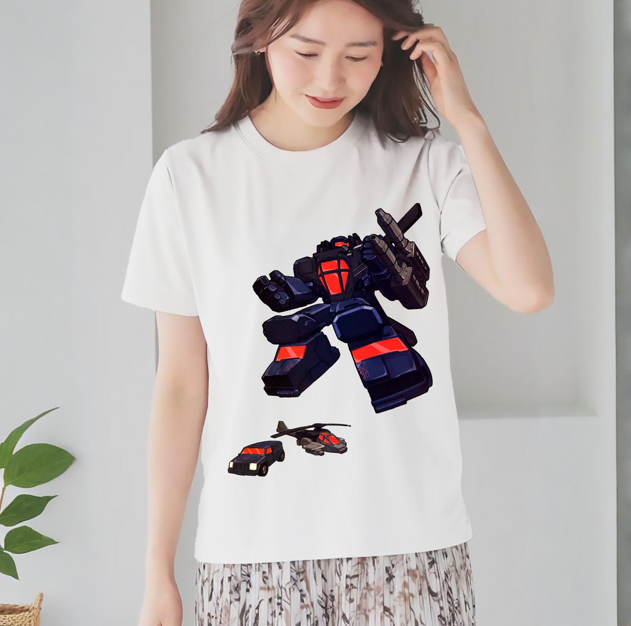  レディースカジュアルプリントTシャツ（綿100％）