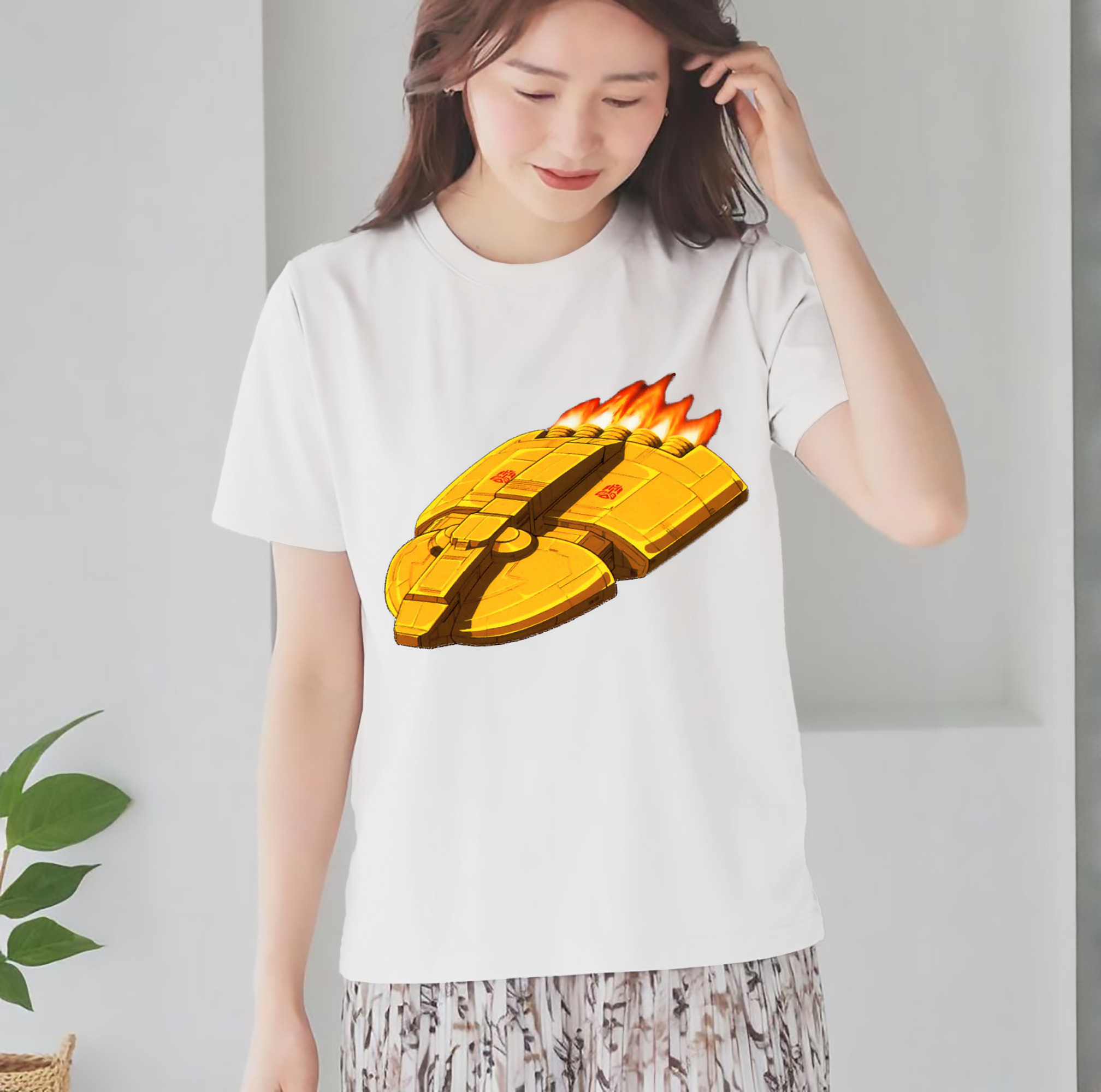  レディースカジュアルプリントTシャツ（綿100％）