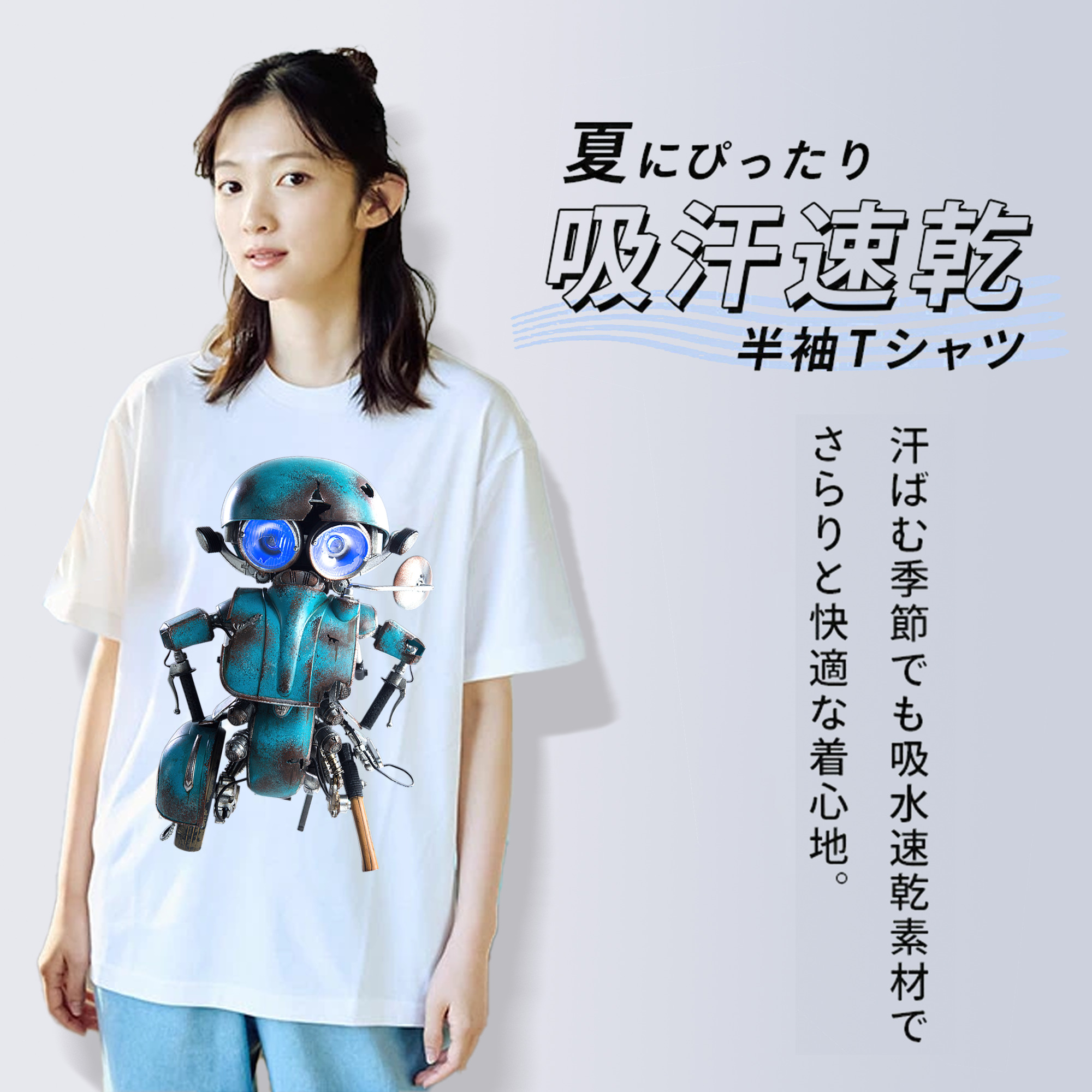  レディースカジュアルプリントTシャツ（綿100％）
