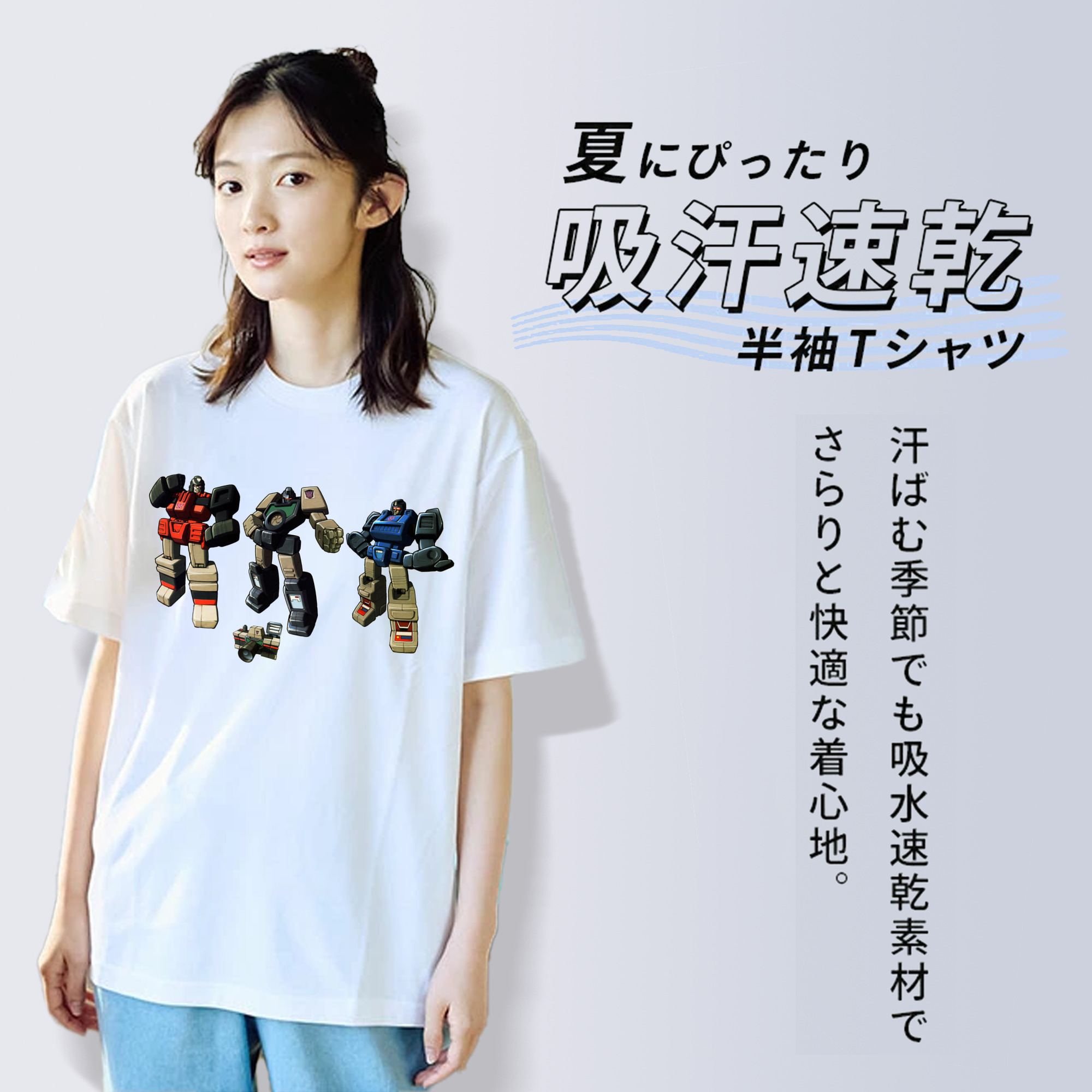  レディースカジュアルプリントTシャツ（綿100％）