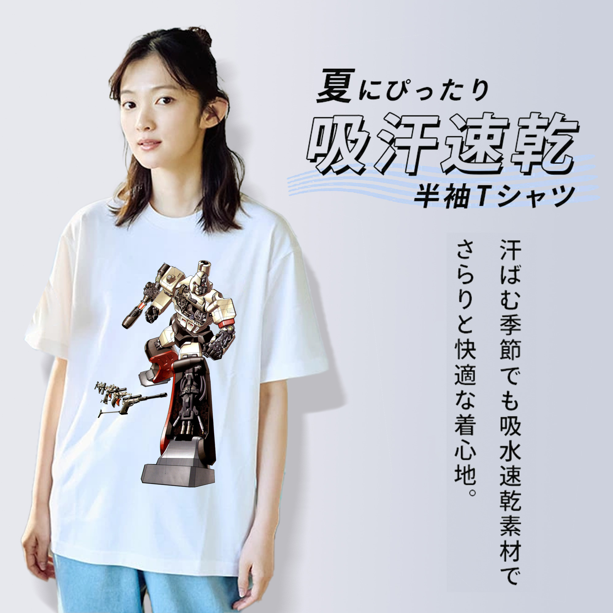  レディースカジュアルプリントTシャツ（綿100％）