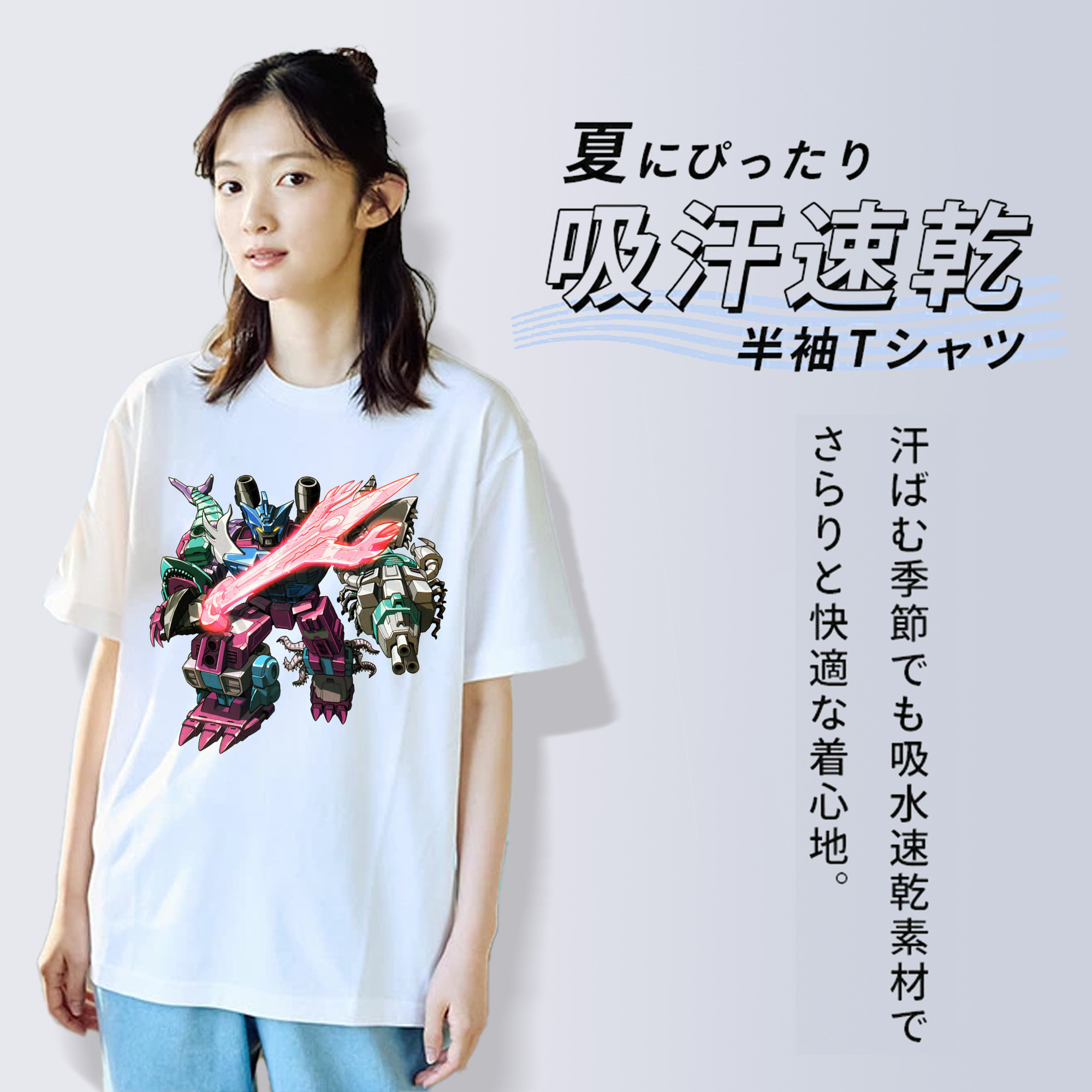 レディースカジュアルプリントTシャツ（綿100％）