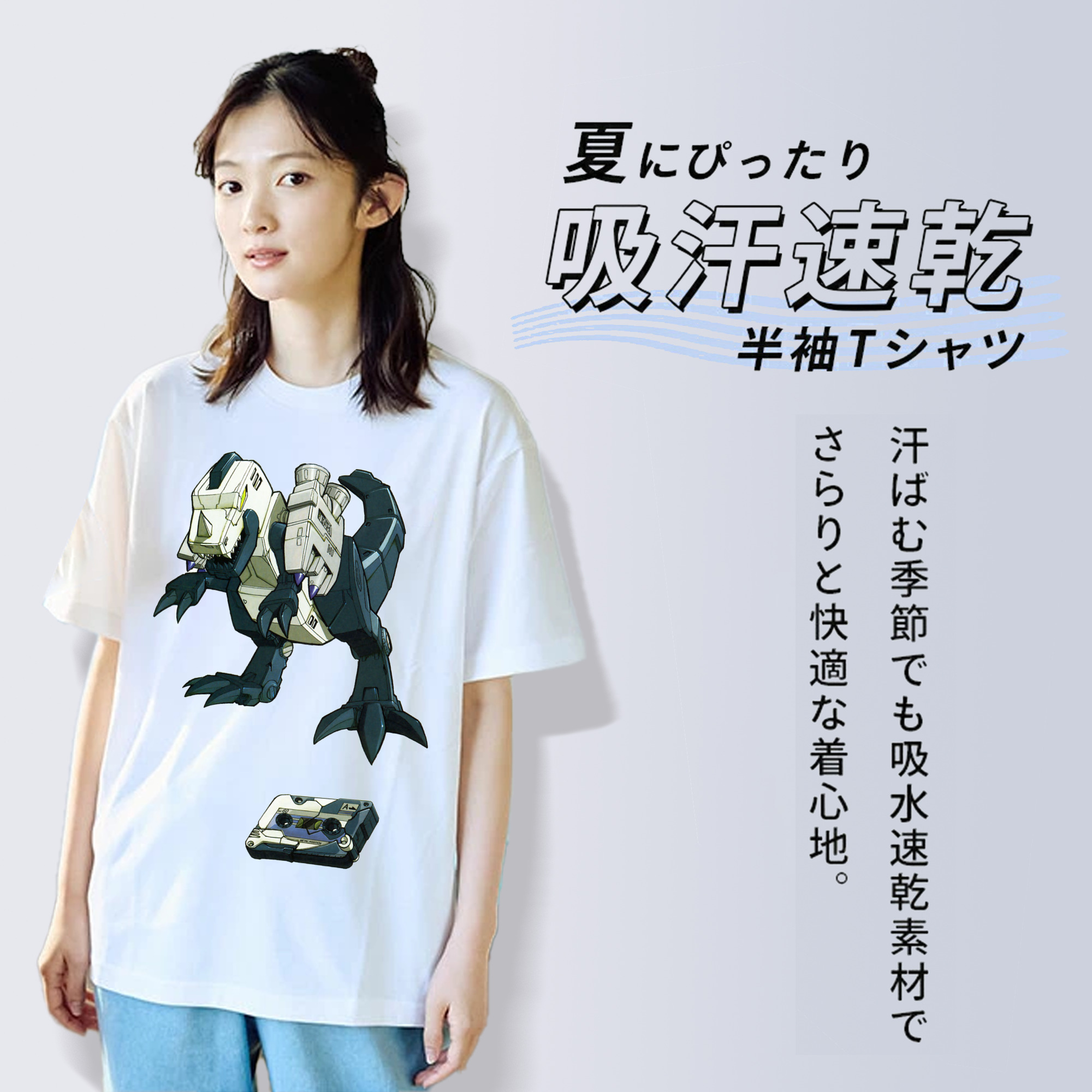  レディースカジュアルプリントTシャツ（綿100％）