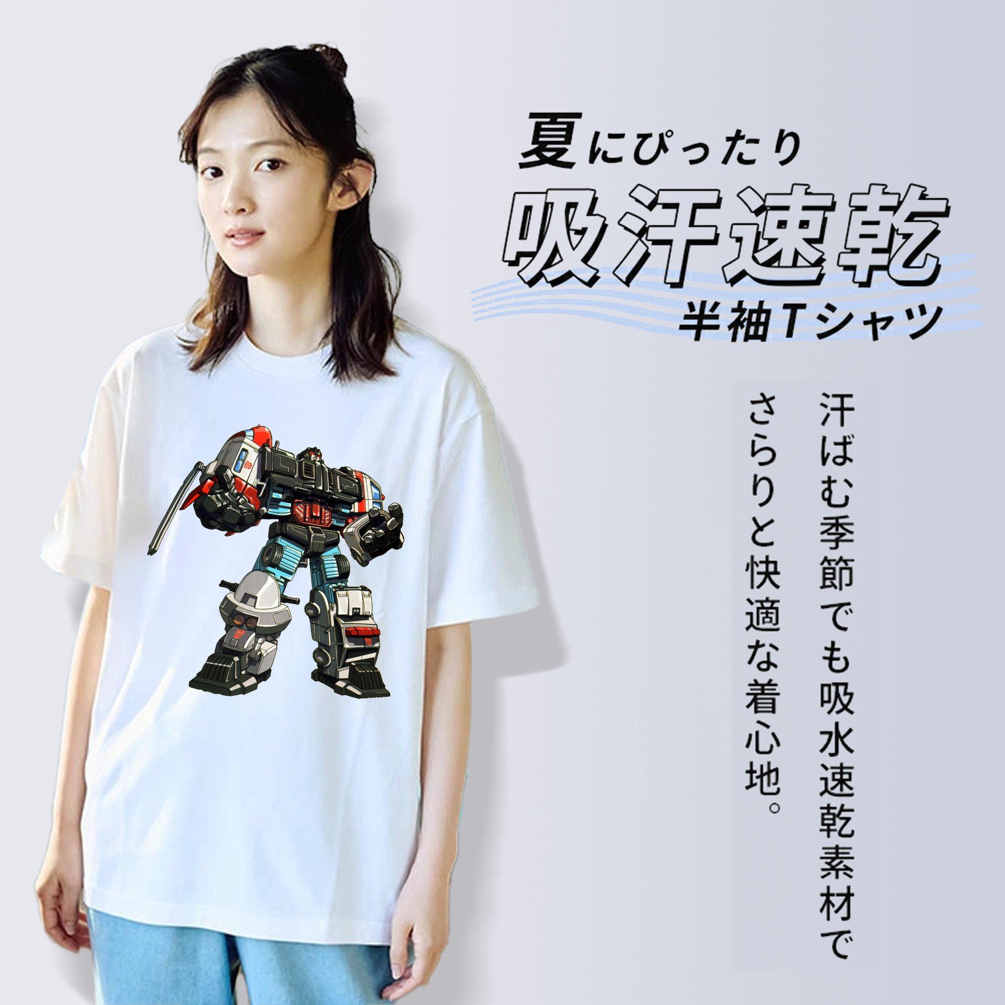  レディースカジュアルプリントTシャツ（綿100％）