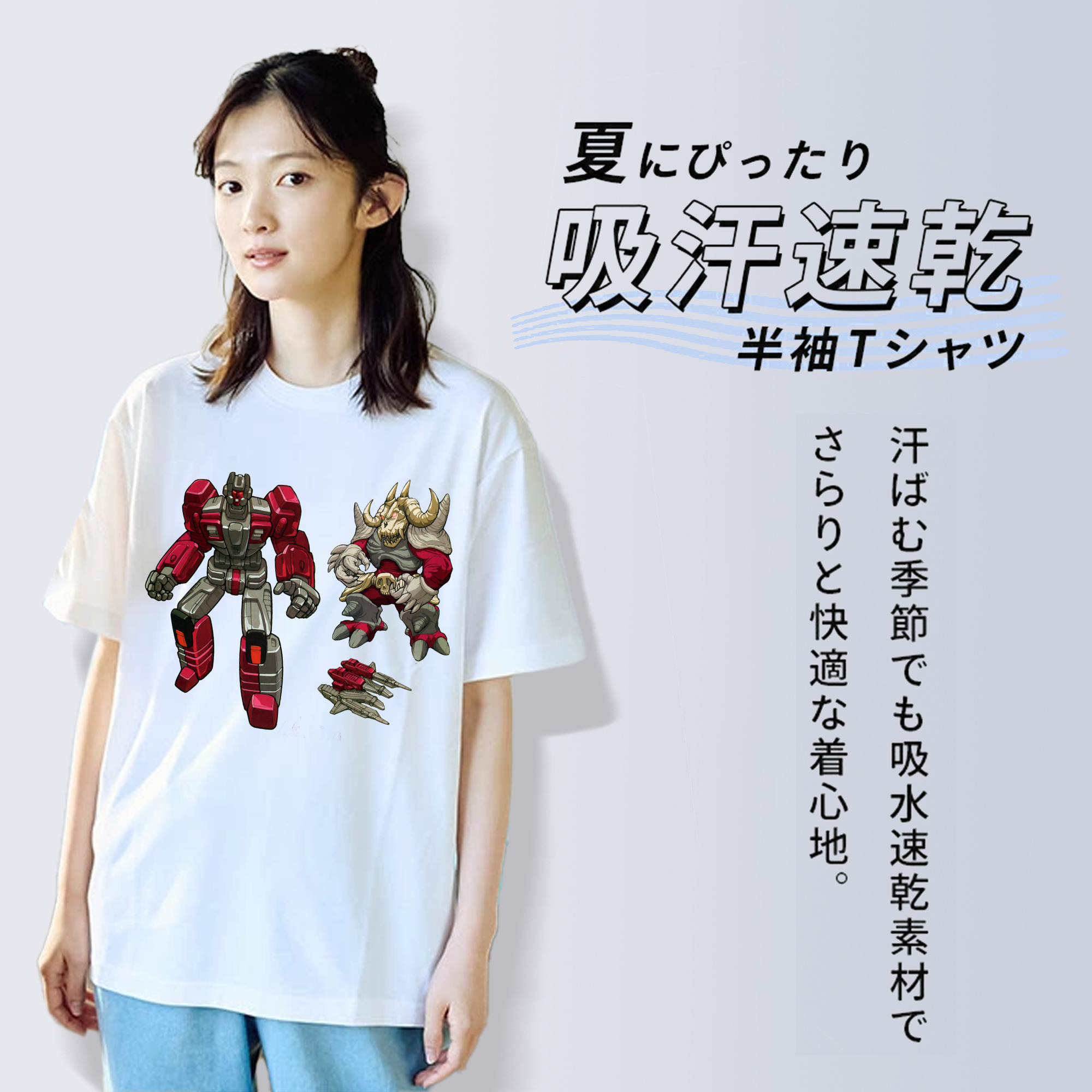  レディースカジュアルプリントTシャツ（綿100％）