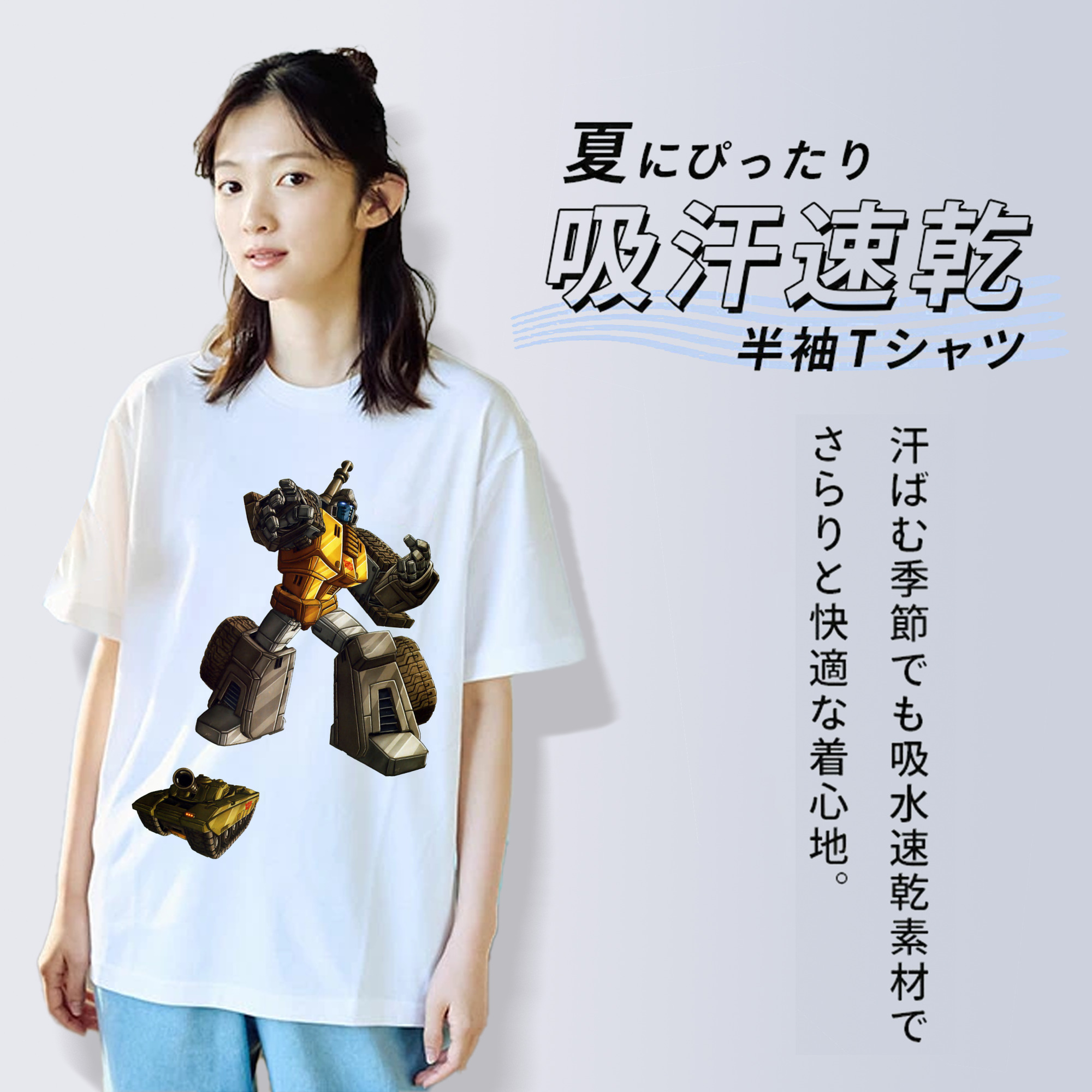  レディースカジュアルプリントTシャツ（綿100％）