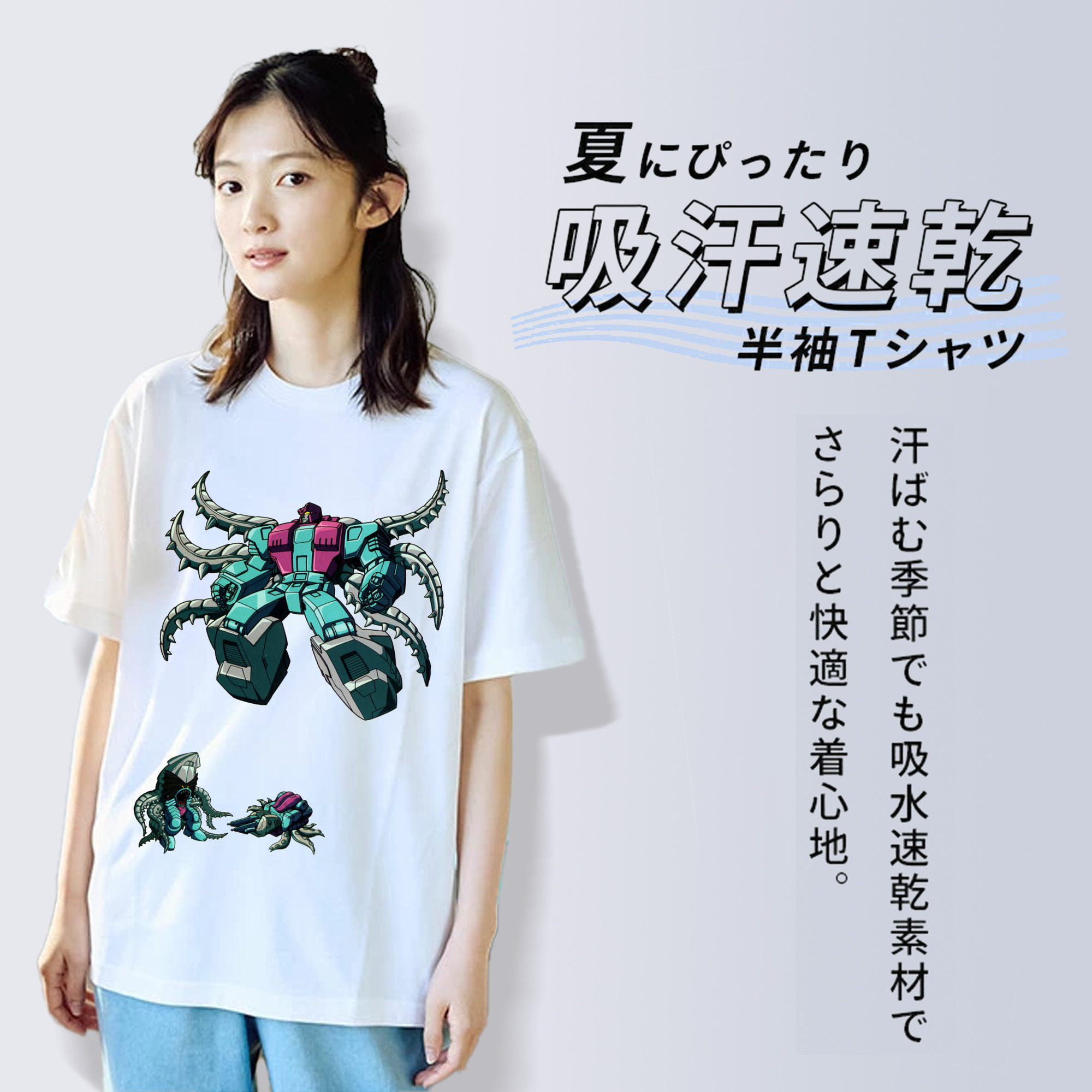  レディースカジュアルプリントTシャツ（綿100％）