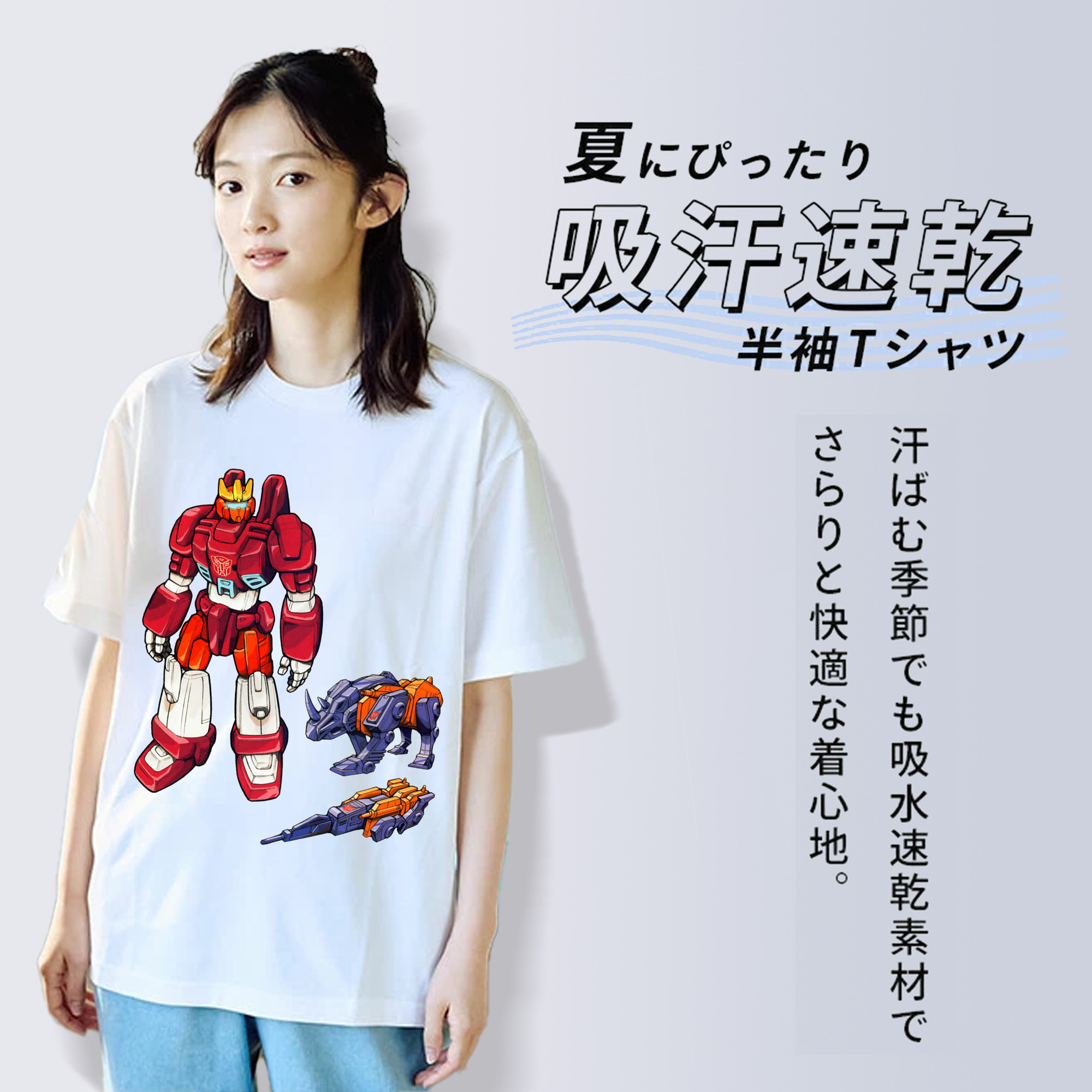  レディースカジュアルプリントTシャツ（綿100％）