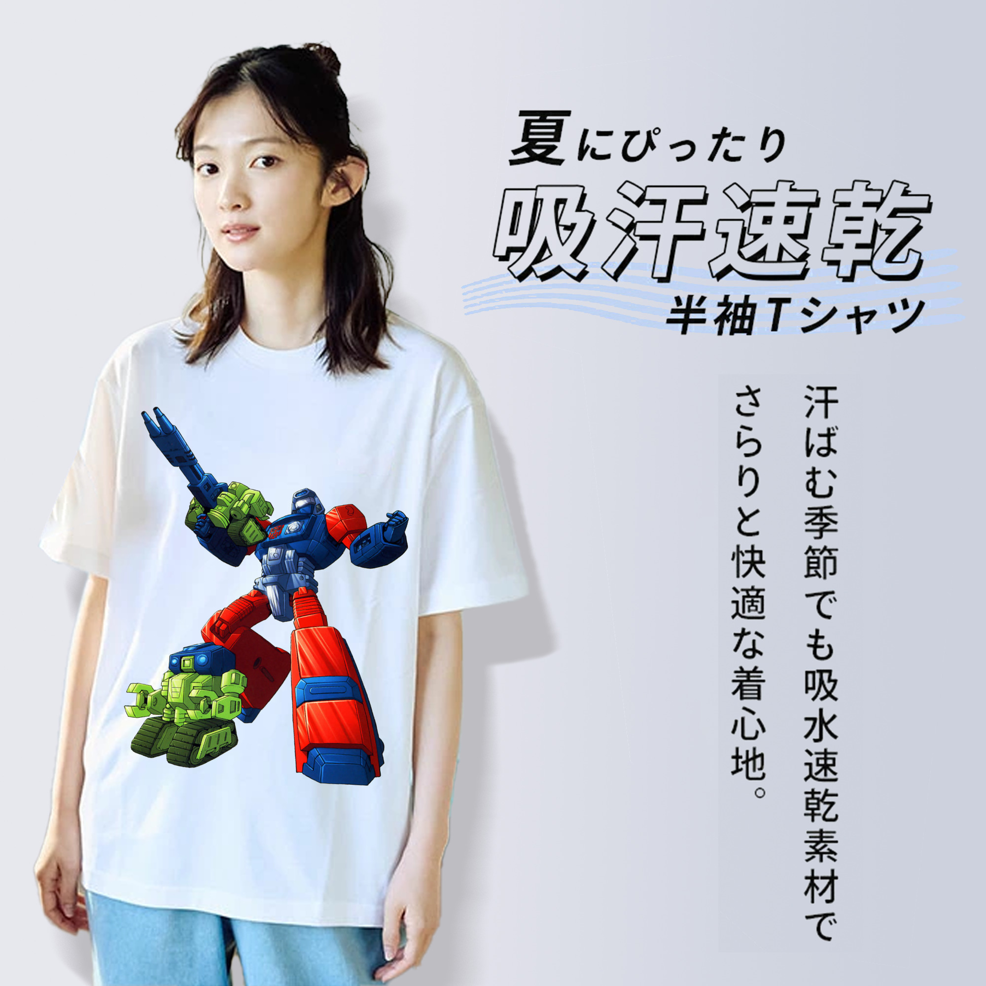  レディースカジュアルプリントTシャツ（綿100％）
