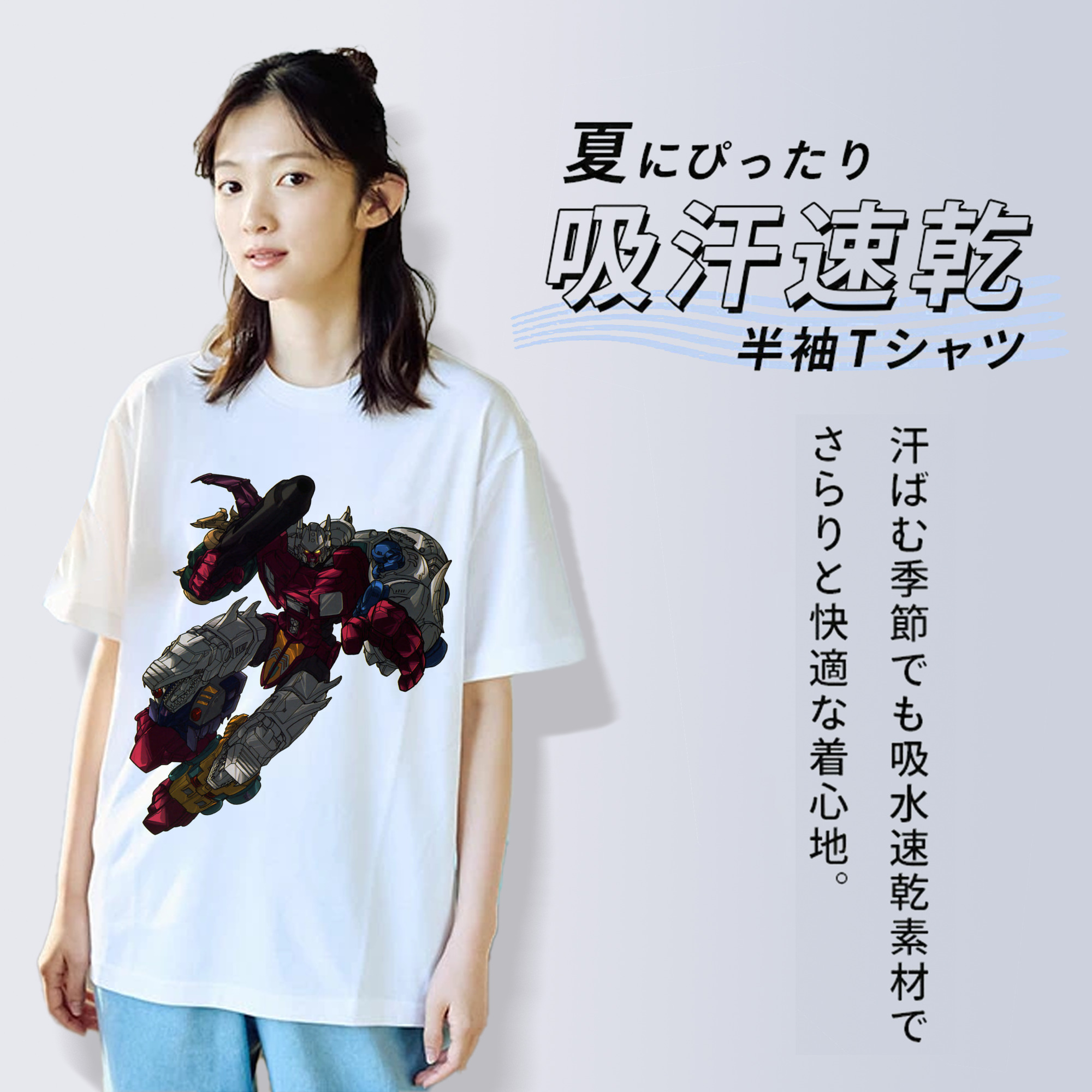  レディースカジュアルプリントTシャツ（綿100％）