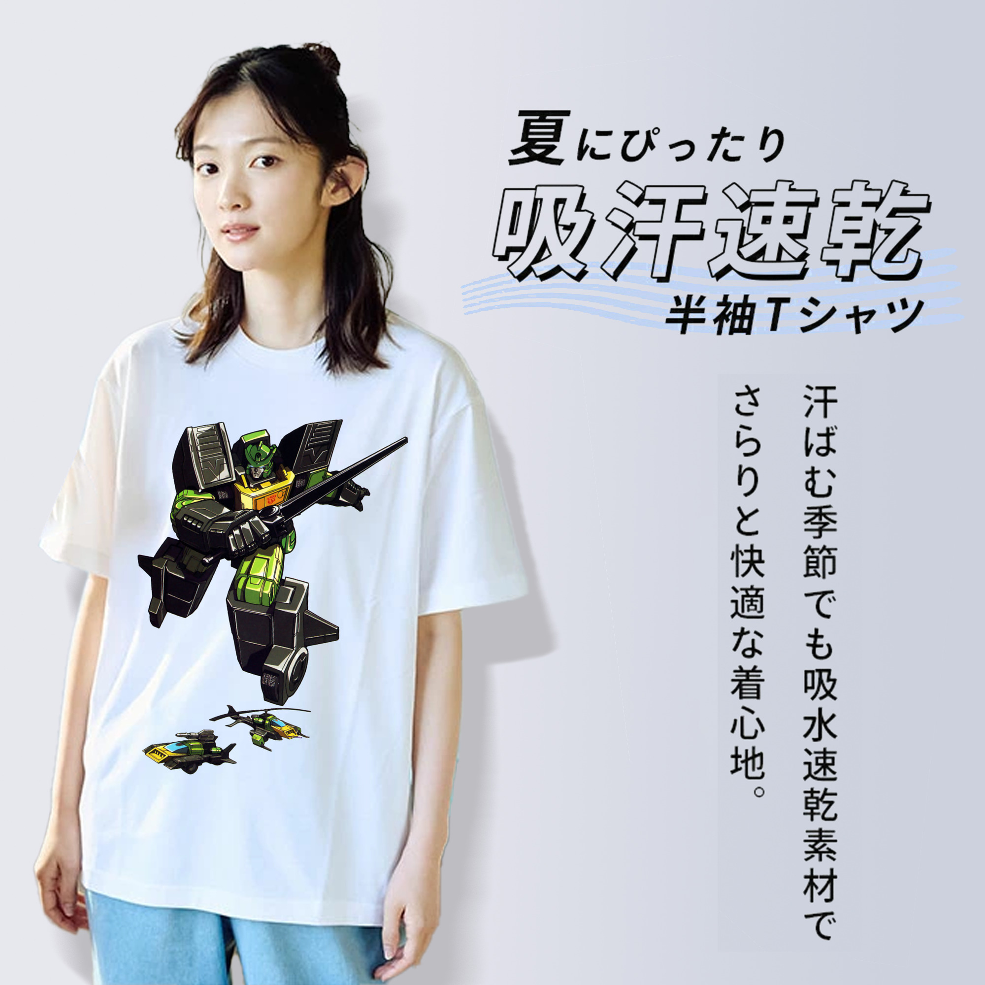  レディースカジュアルプリントTシャツ（綿100％）