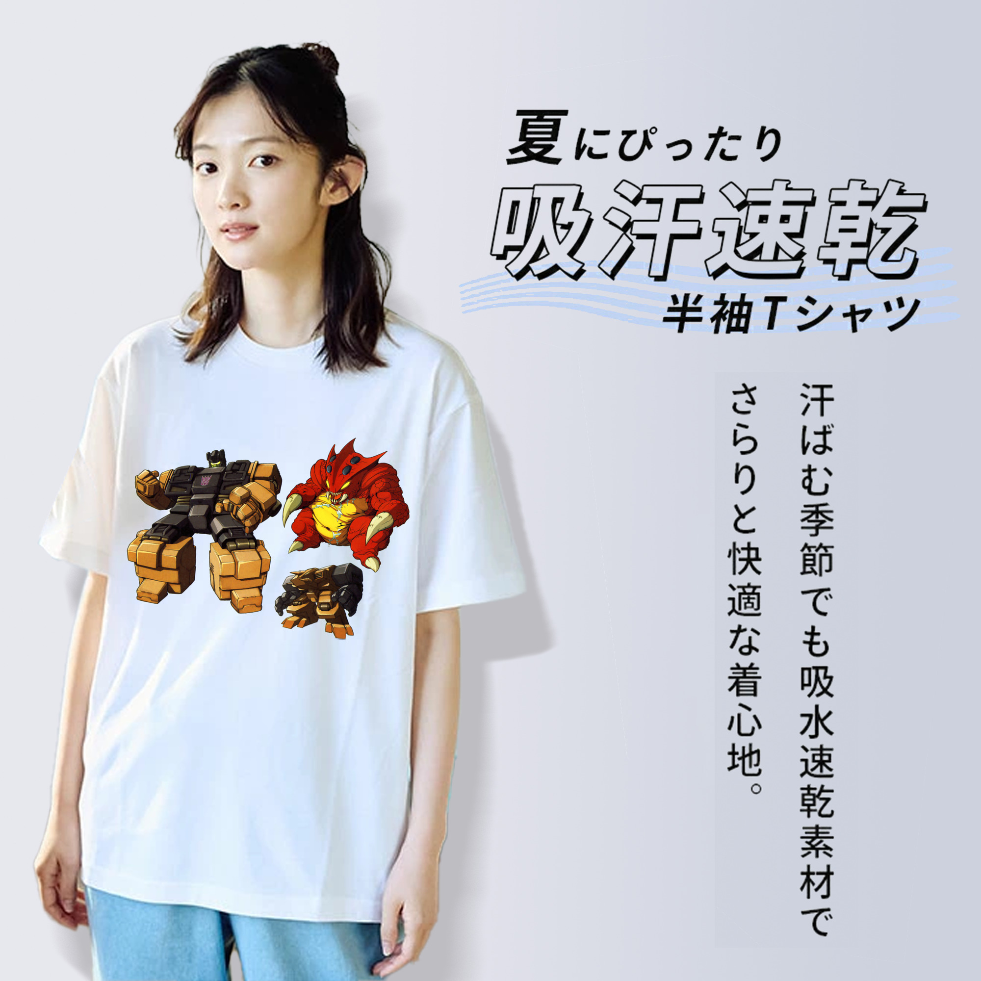  レディースカジュアルプリントTシャツ（綿100％）
