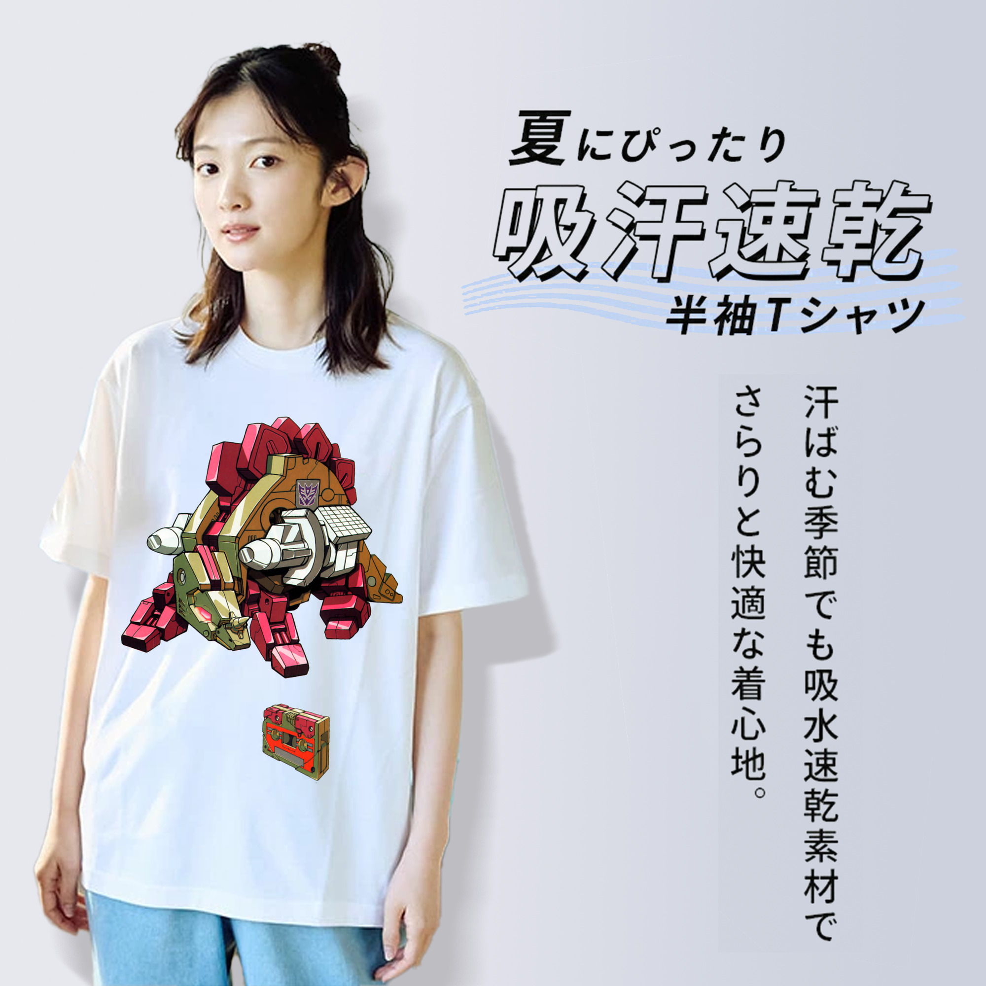  レディースカジュアルプリントTシャツ（綿100％）