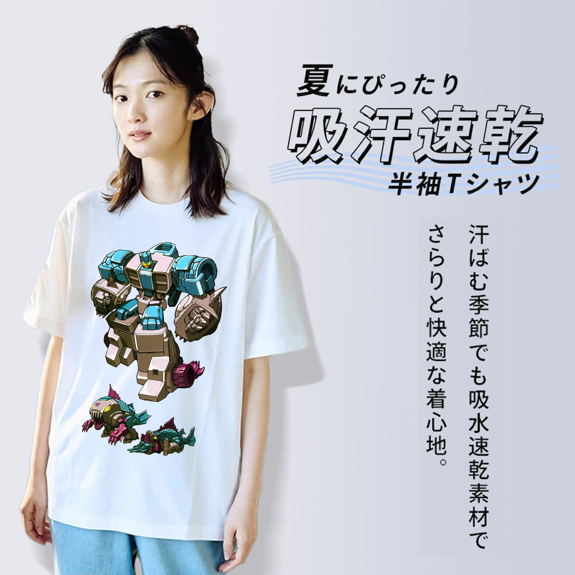  レディースカジュアルプリントTシャツ（綿100％）
