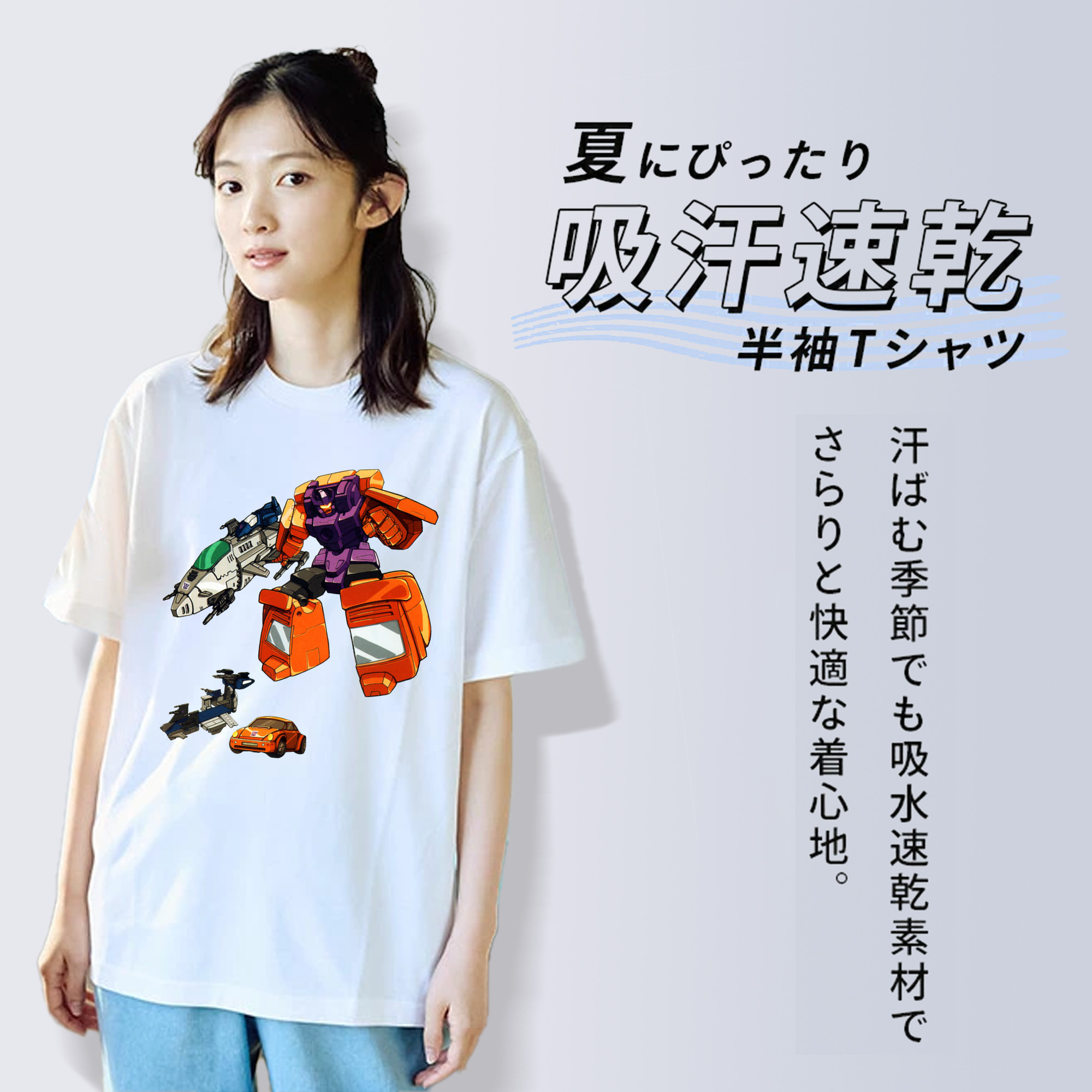  レディースカジュアルプリントTシャツ（綿100％）