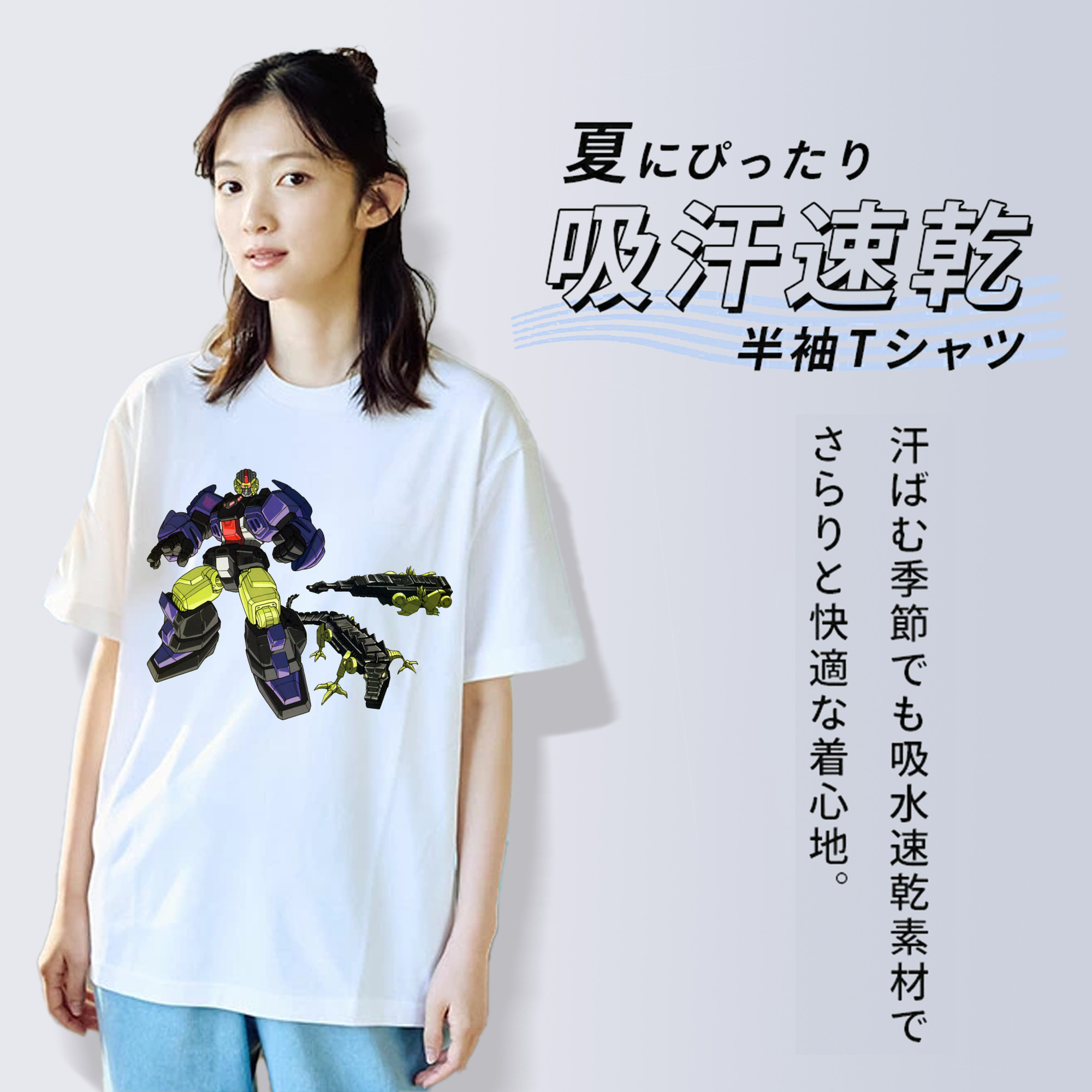  レディースカジュアルプリントTシャツ（綿100％）
