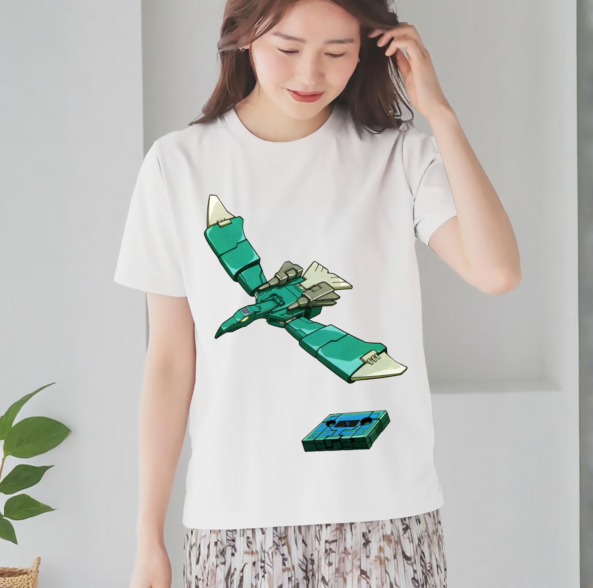  レディースカジュアルプリントTシャツ（綿100％）