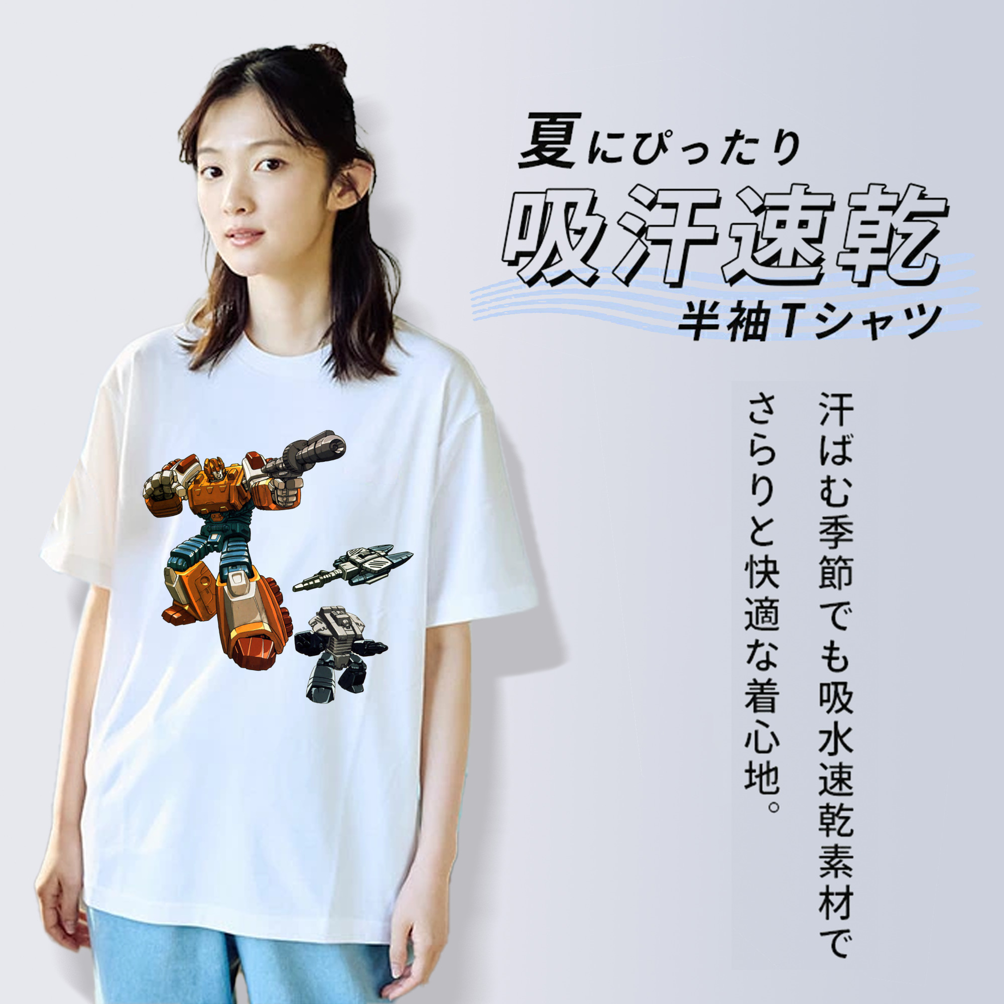  レディースカジュアルプリントTシャツ（綿100％）