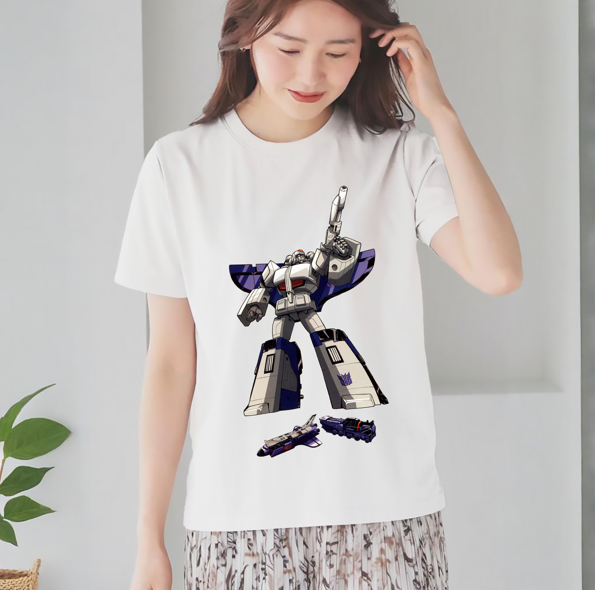  レディースカジュアルプリントTシャツ（綿100％）