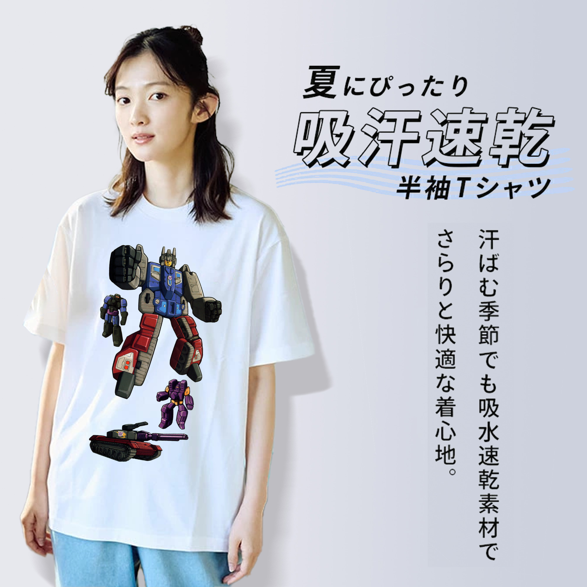  レディースカジュアルプリントTシャツ（綿100％）
