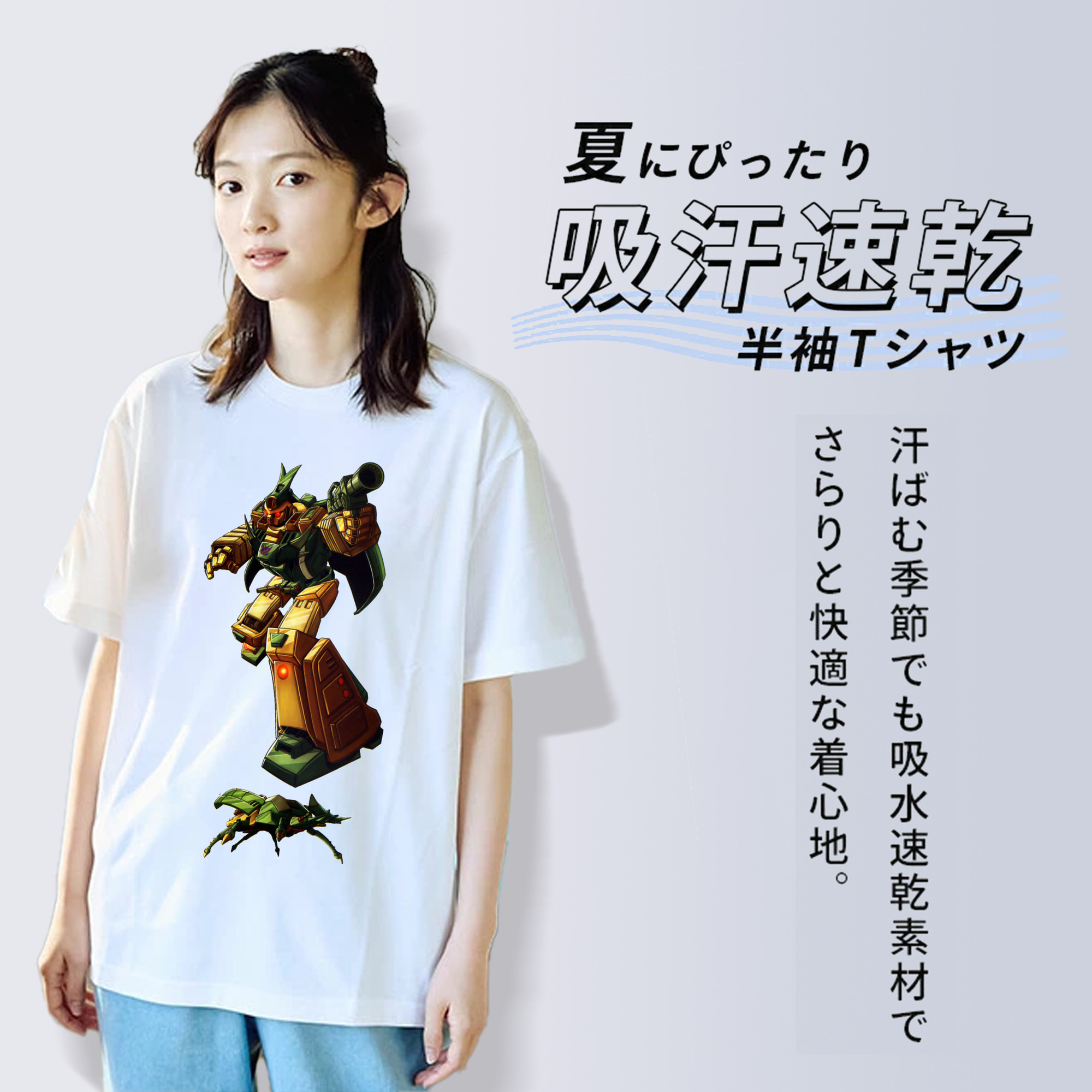  レディースカジュアルプリントTシャツ（綿100％）