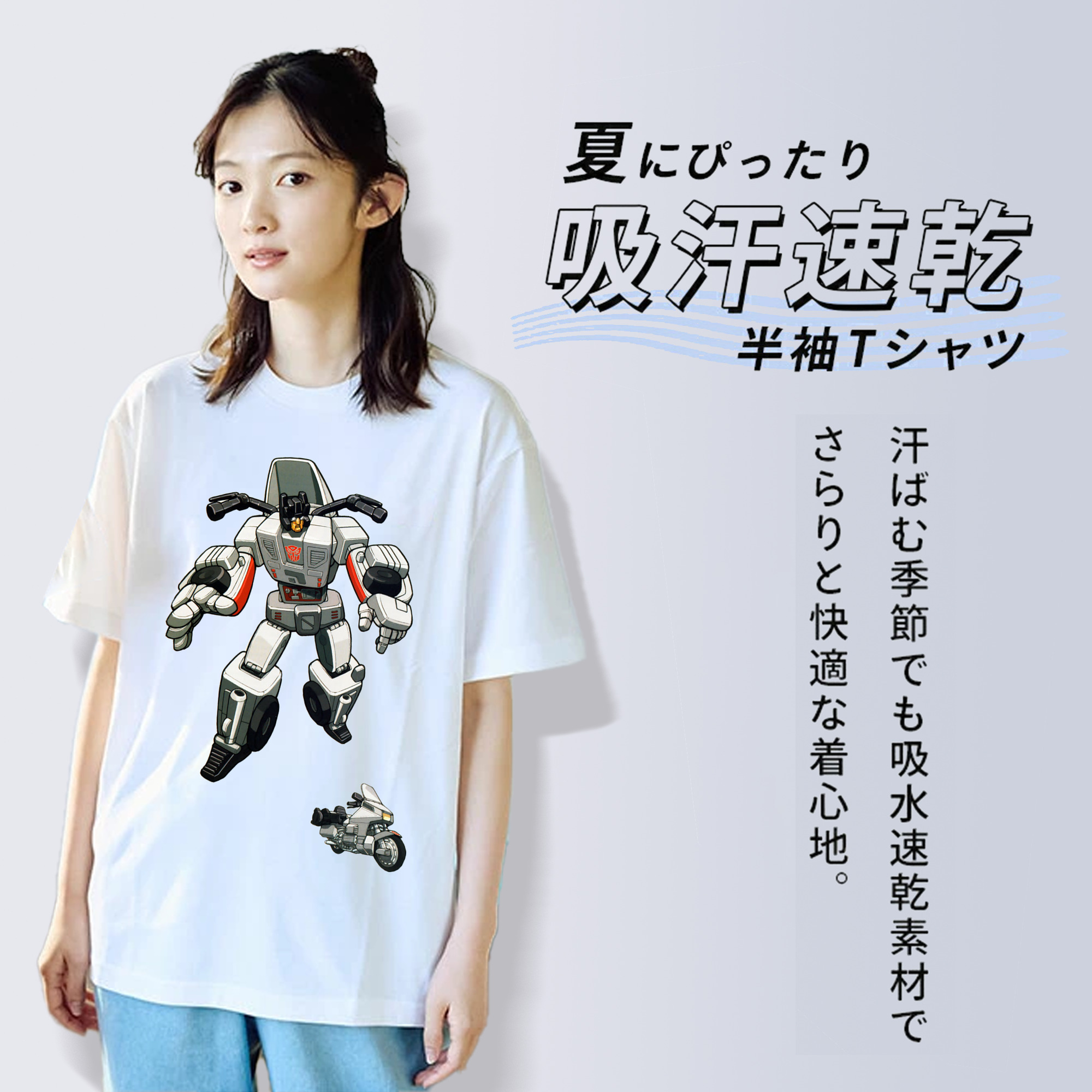  レディースカジュアルプリントTシャツ（綿100％）