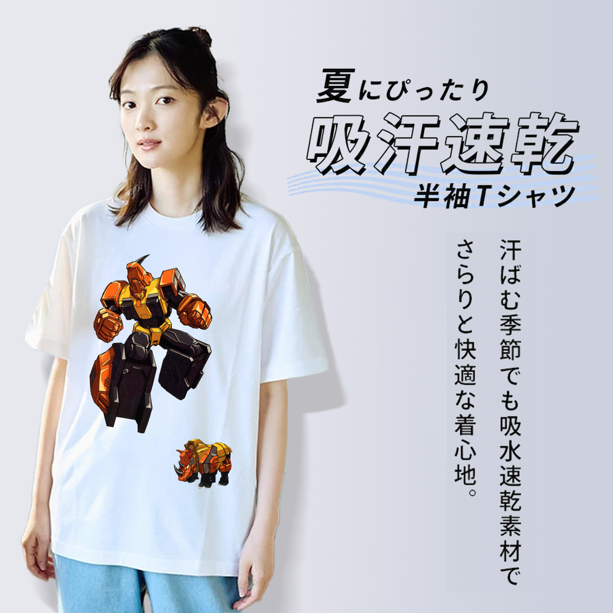  レディースカジュアルプリントTシャツ（綿100％）