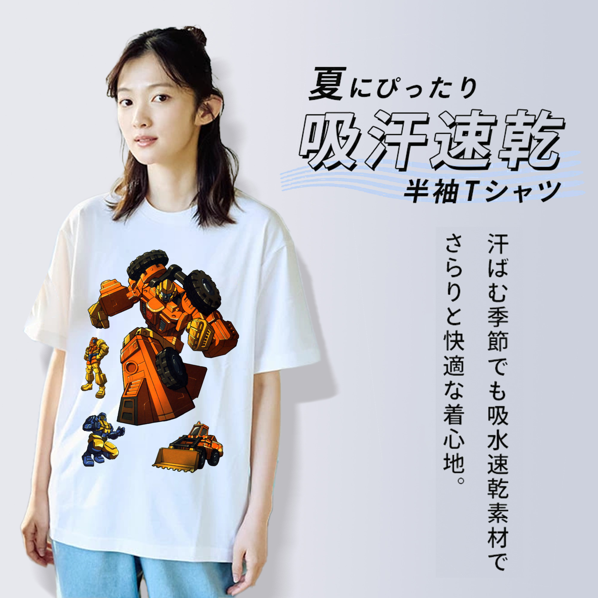  レディースカジュアルプリントTシャツ（綿100％）