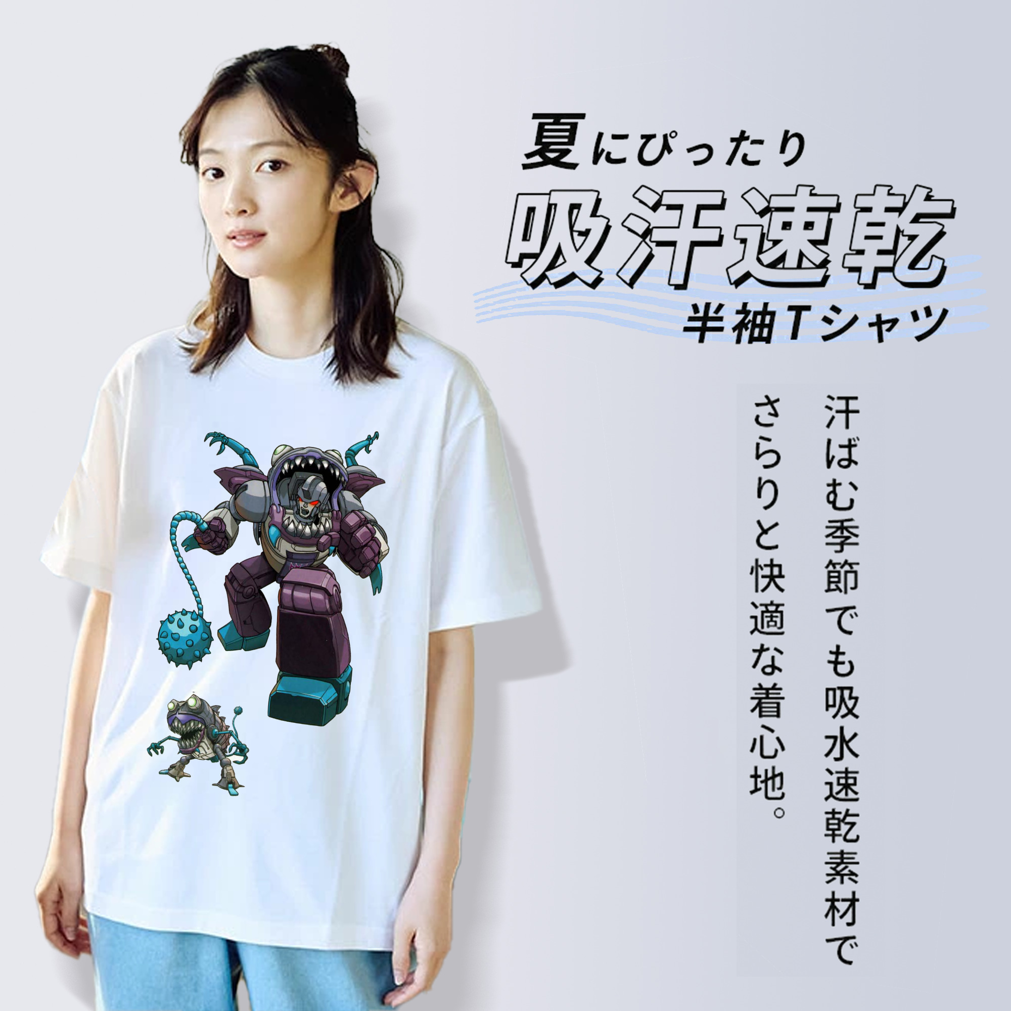  レディースカジュアルプリントTシャツ（綿100％）