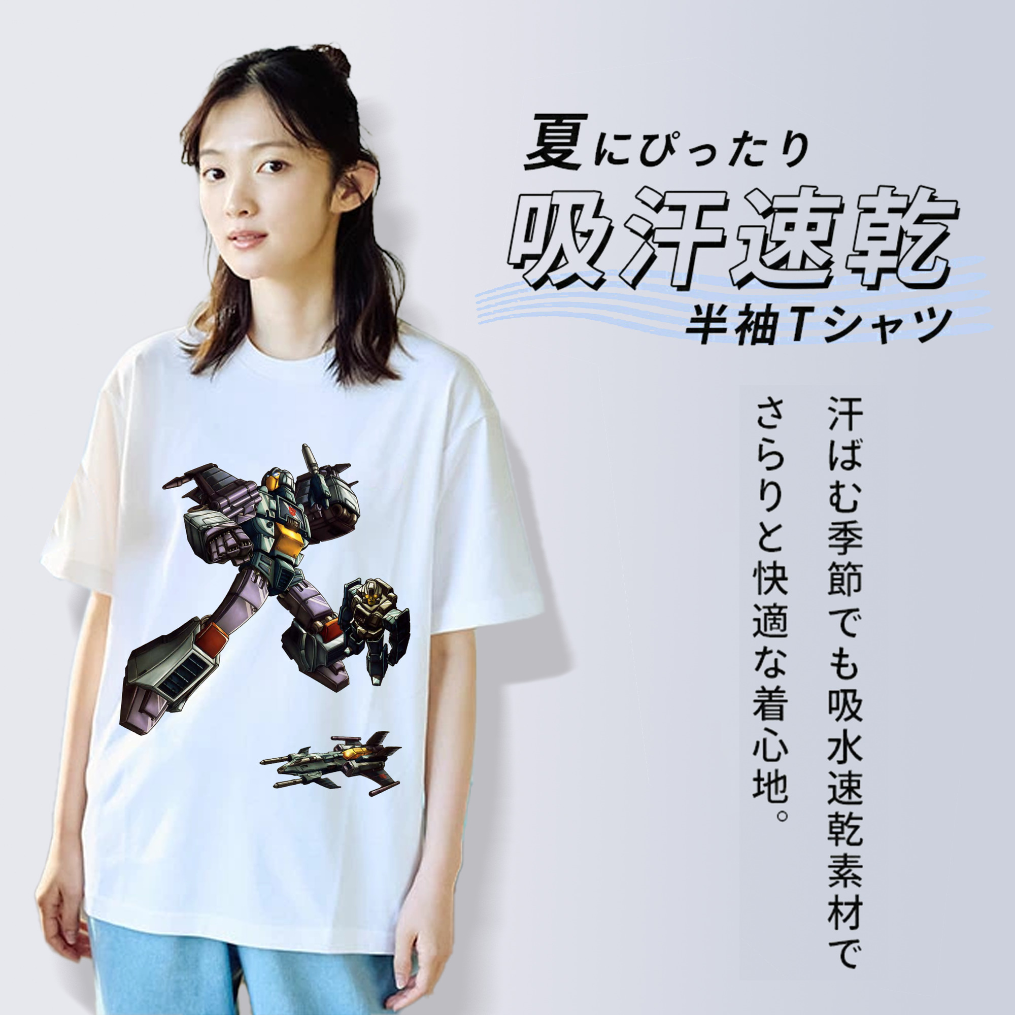  レディースカジュアルプリントTシャツ（綿100％）