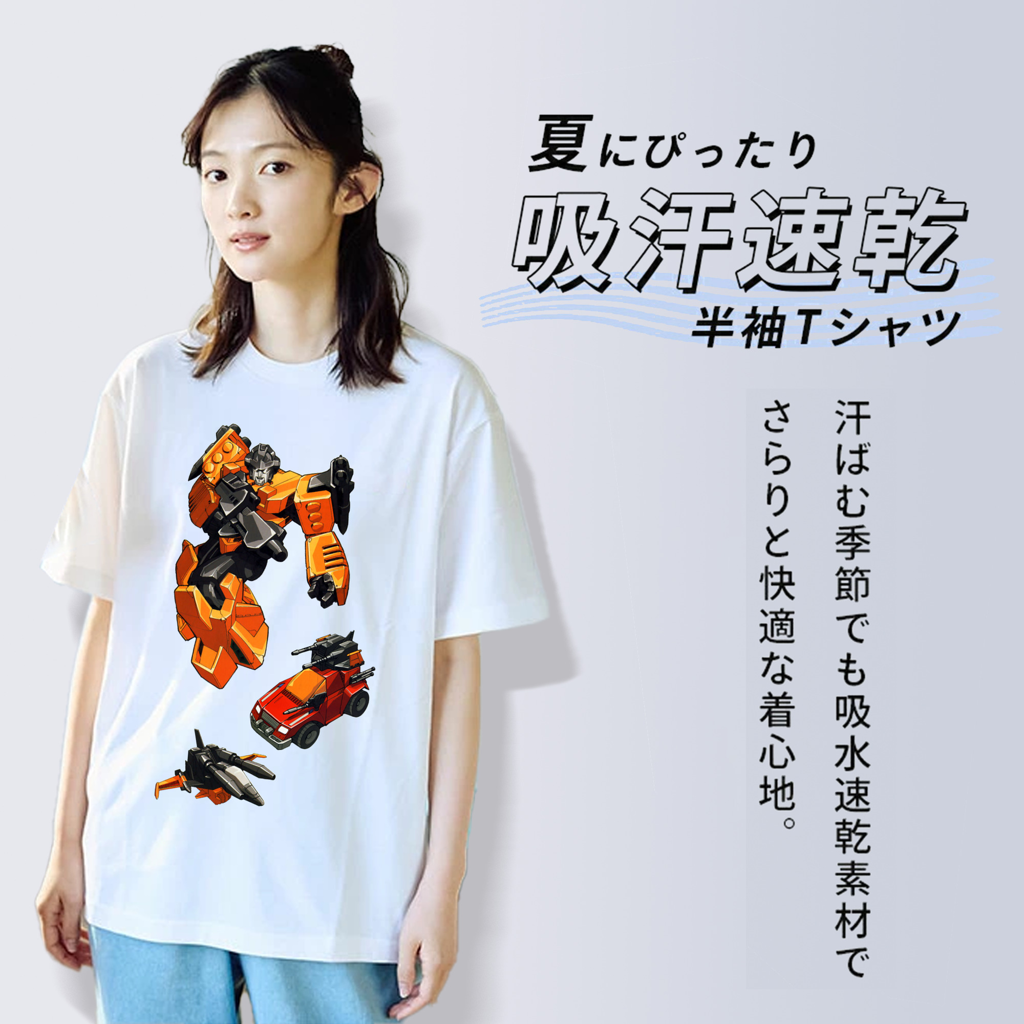  レディースカジュアルプリントTシャツ（綿100％）